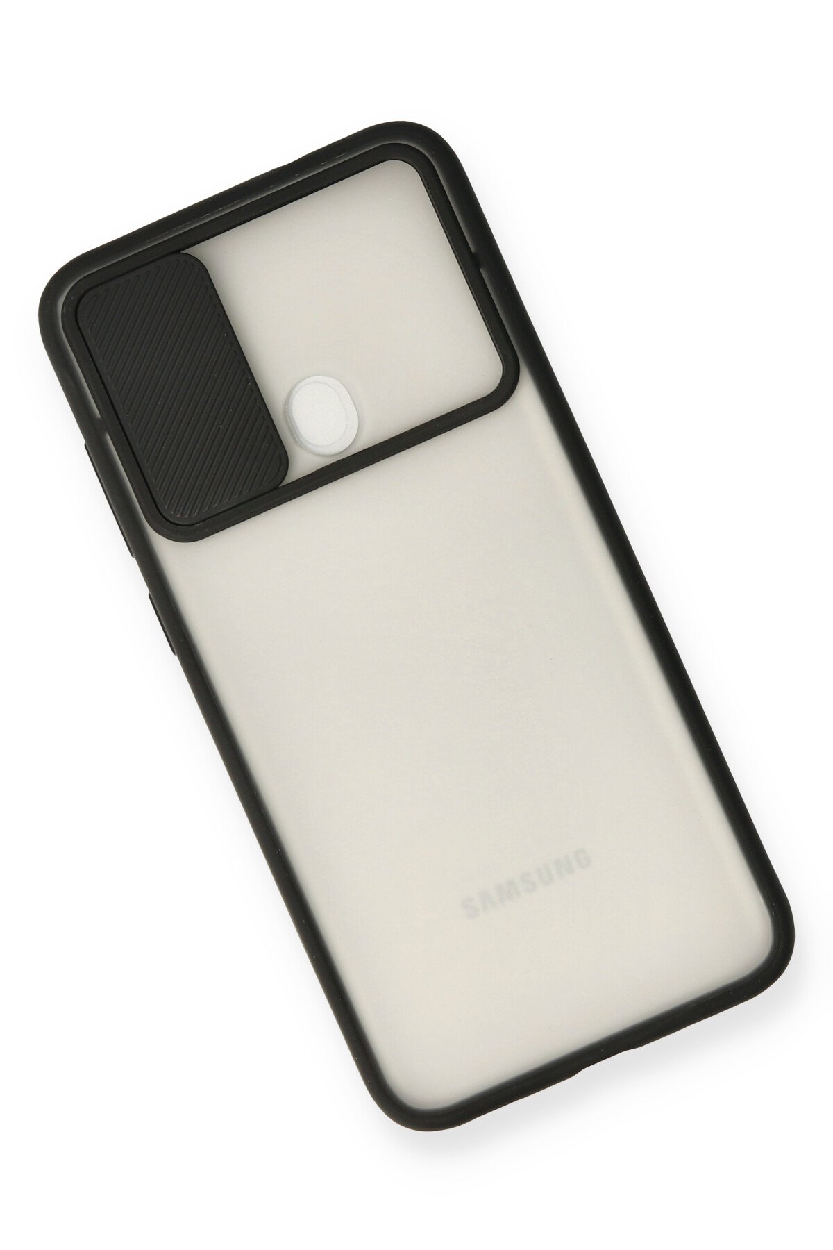Newface Samsung Galaxy M11 Kılıf Sofya Yüzüklü Silikon Kapak - Siyah