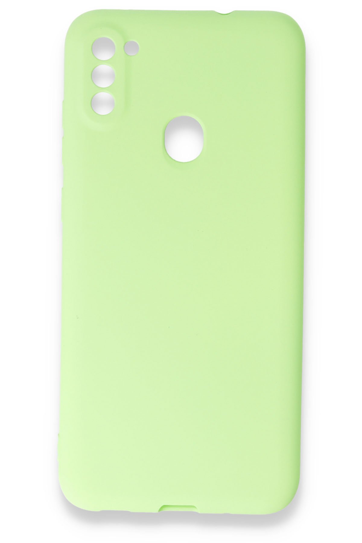 Newface Samsung Galaxy A11 Kılıf Palm Buzlu Kamera Sürgülü Silikon - Siyah