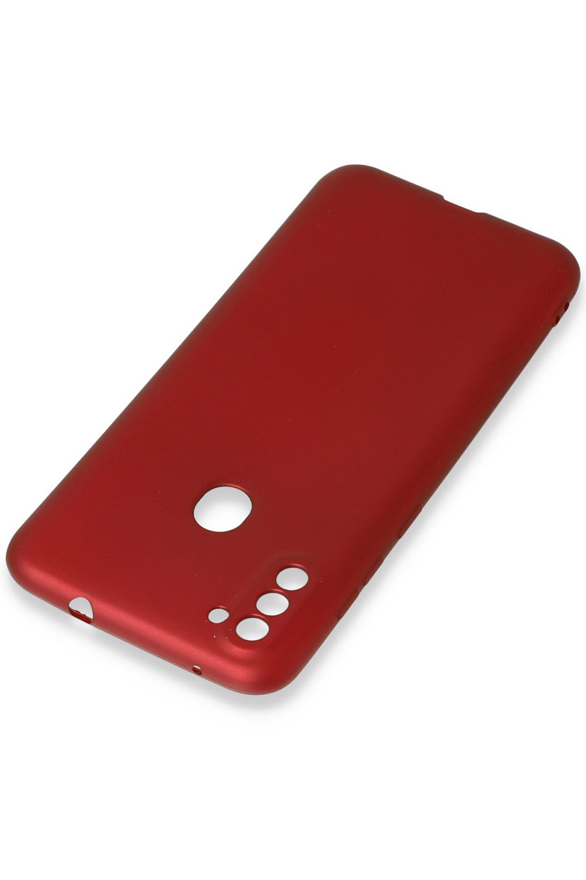 Newface Samsung Galaxy A11 Kılıf Platin Kamera Koruma Silikon - Kırmızı