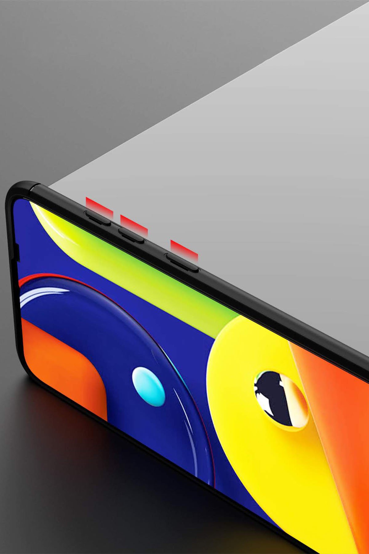 Newface Samsung Galaxy A11 Kılıf Viktor Yüzüklü Silikon - Sarı