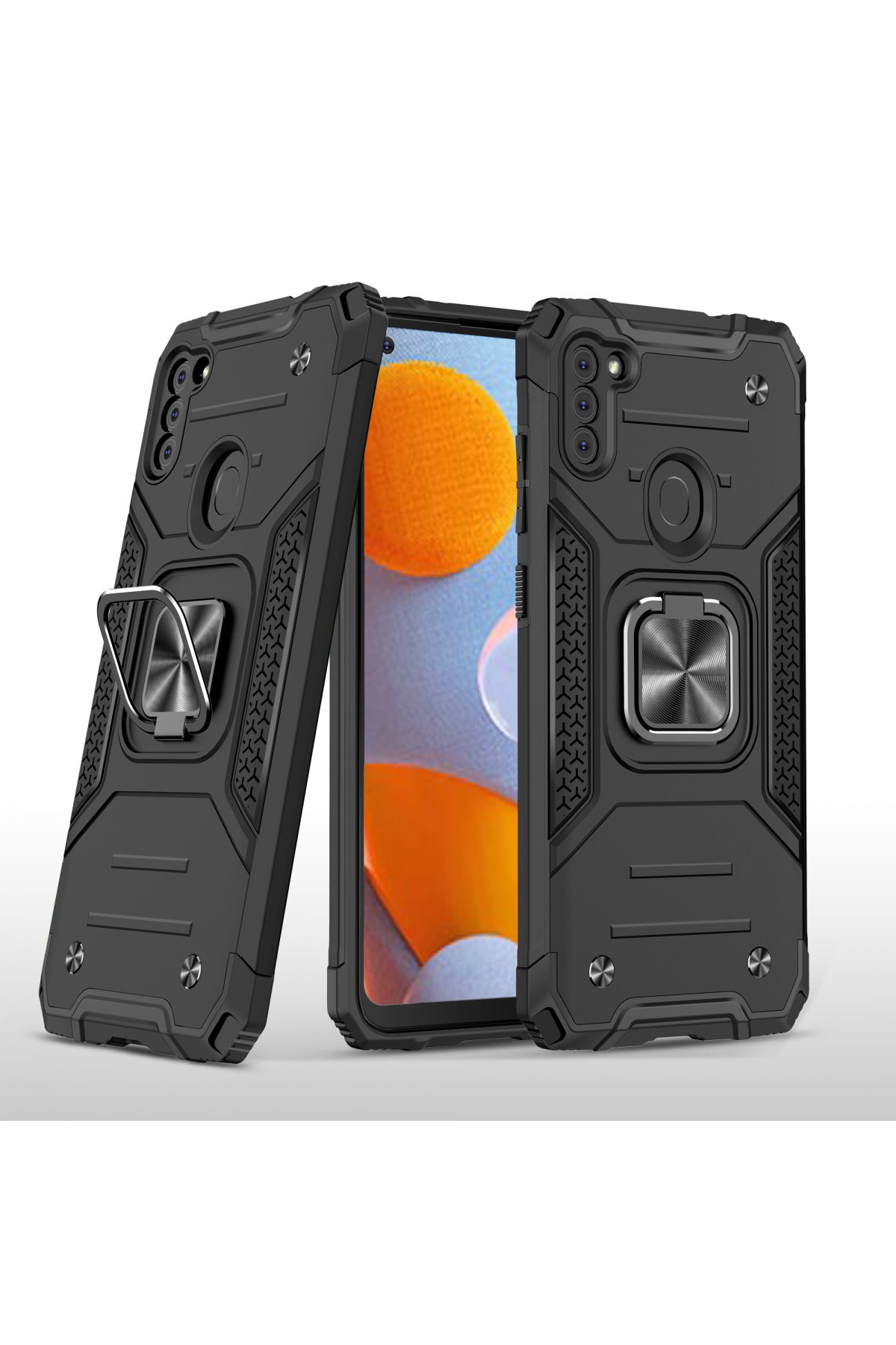 Newface Samsung Galaxy A11 Kılıf Zegna Yüzüklü Silikon Kapak - Rose