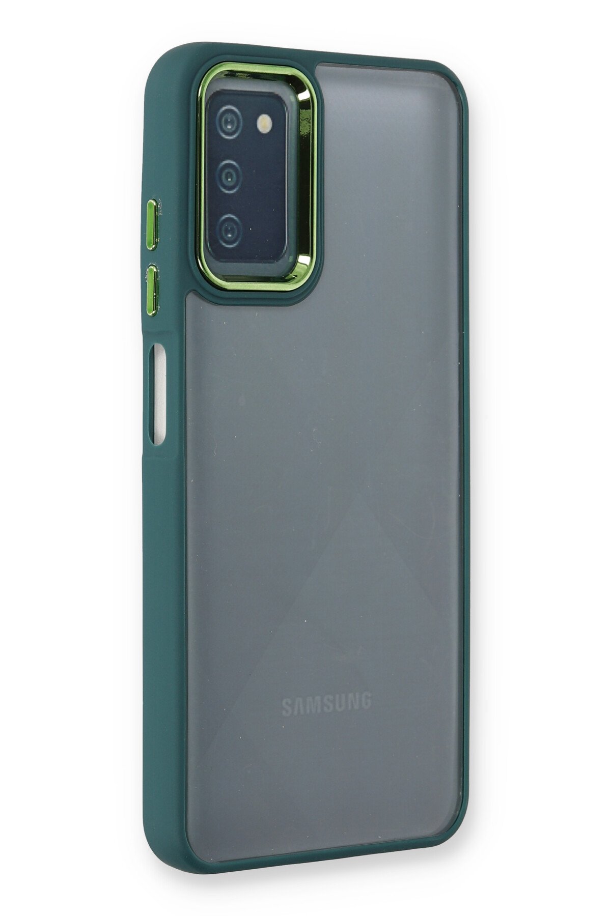 Newface Samsung Galaxy A12 Kılıf Auto Focus Karbon Kapak - Kahverengi