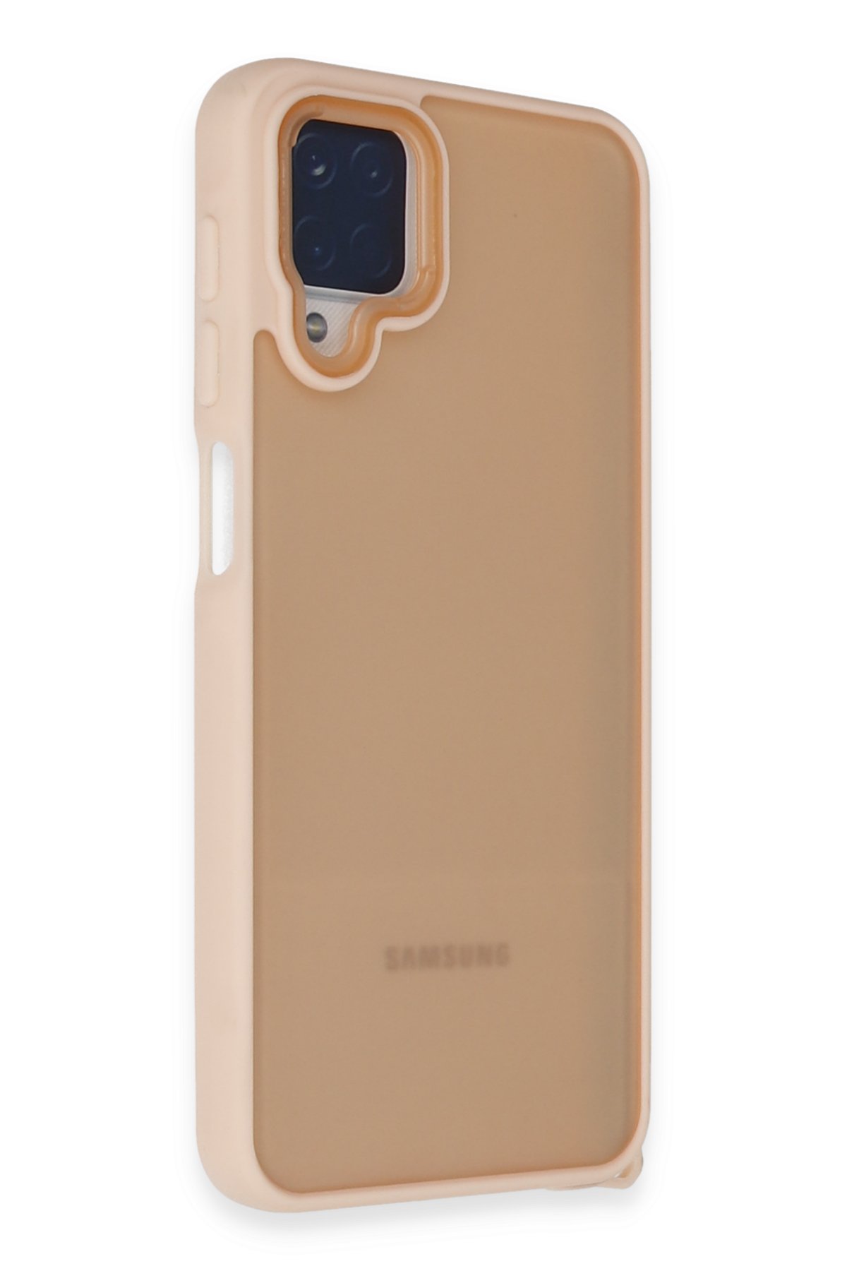 Newface Samsung Galaxy A12 Kılıf Montreal Yüzüklü Silikon Kapak - Sarı
