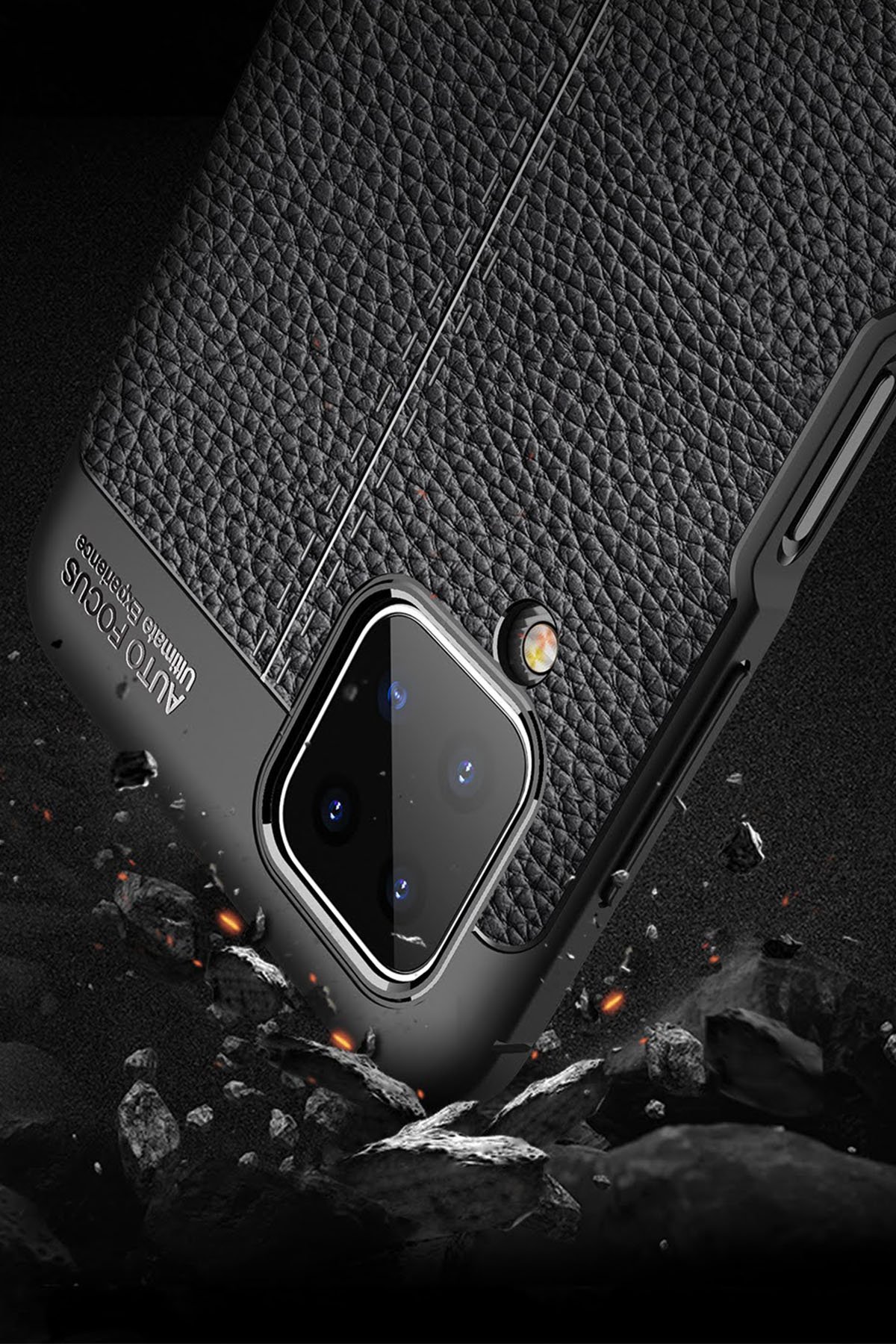 Newface Samsung Galaxy A12 Kılıf Nano içi Kadife Silikon - Siyah