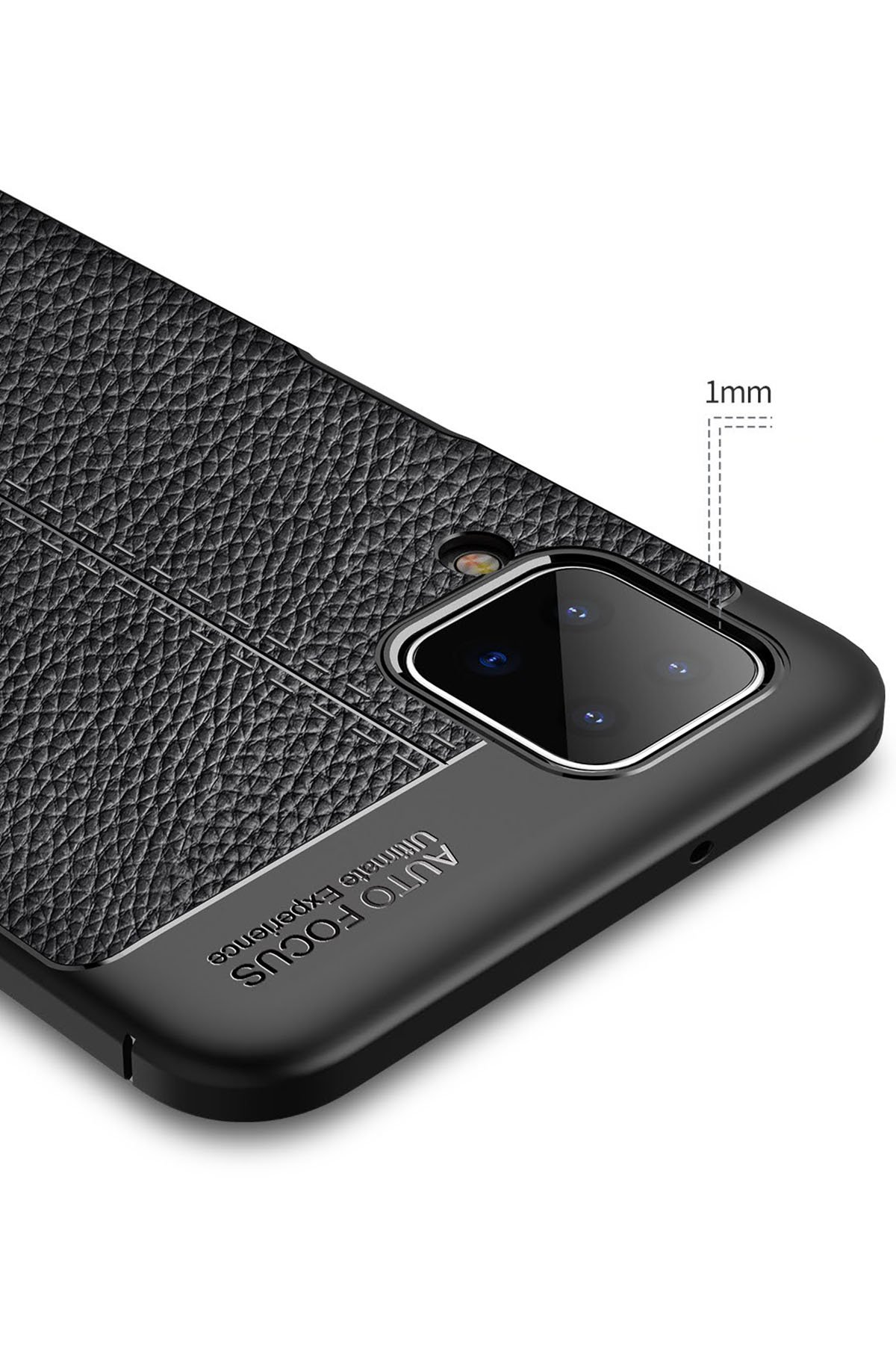 Newface Samsung Galaxy A12 Kılıf Nano içi Kadife Silikon - Siyah
