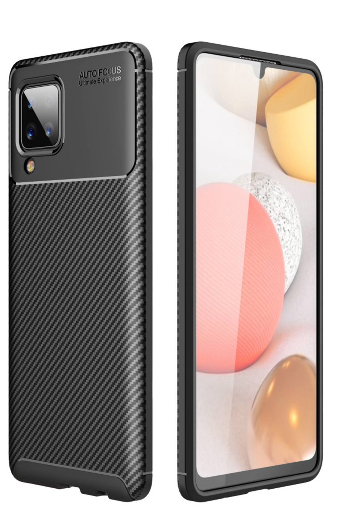 Newface Samsung Galaxy M12 Kılıf Pars Lens Yüzüklü Silikon - Kırmızı