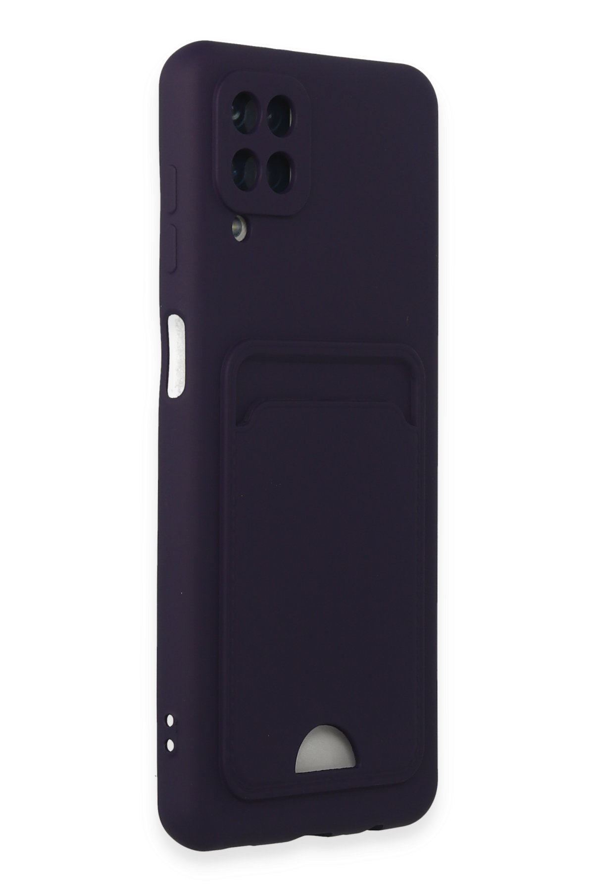Newface Samsung Galaxy A12 Kılıf Glass Kapak - Siyah