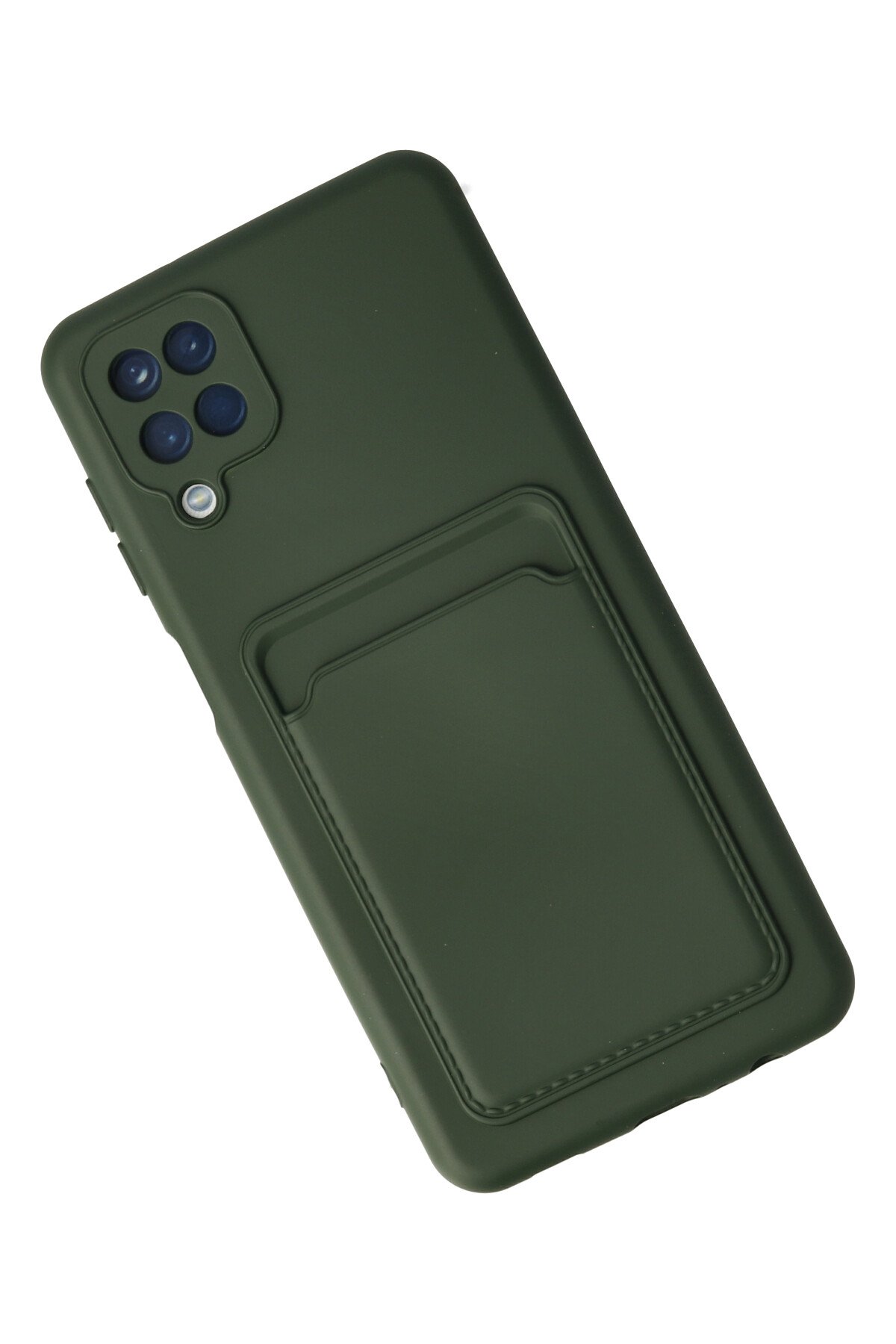 Newface Samsung Galaxy A12 Kılıf Montreal Yüzüklü Silikon Kapak - Sarı