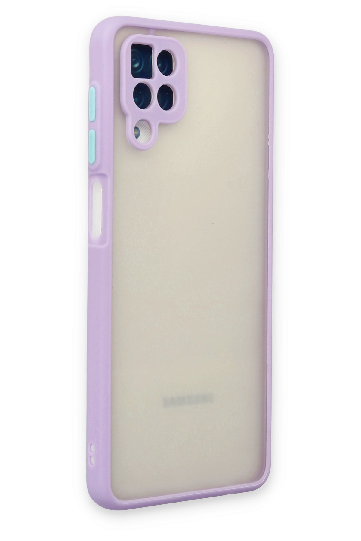 Newface Samsung Galaxy A12 Kılıf Auto Focus Karbon Kapak - Kahverengi