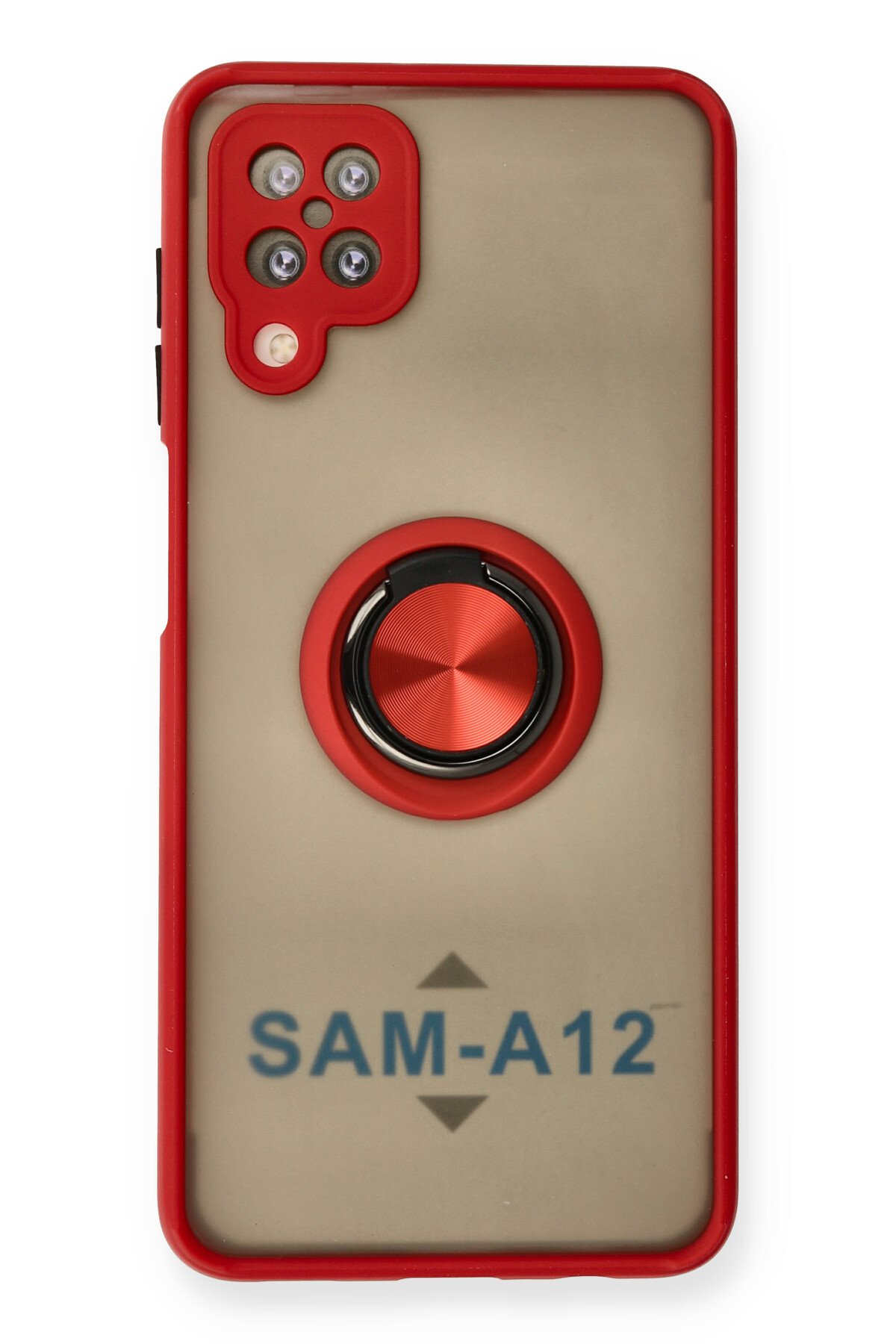 Newface Samsung Galaxy M12 Kılıf Palm Buzlu Kamera Sürgülü Silikon - Sarı
