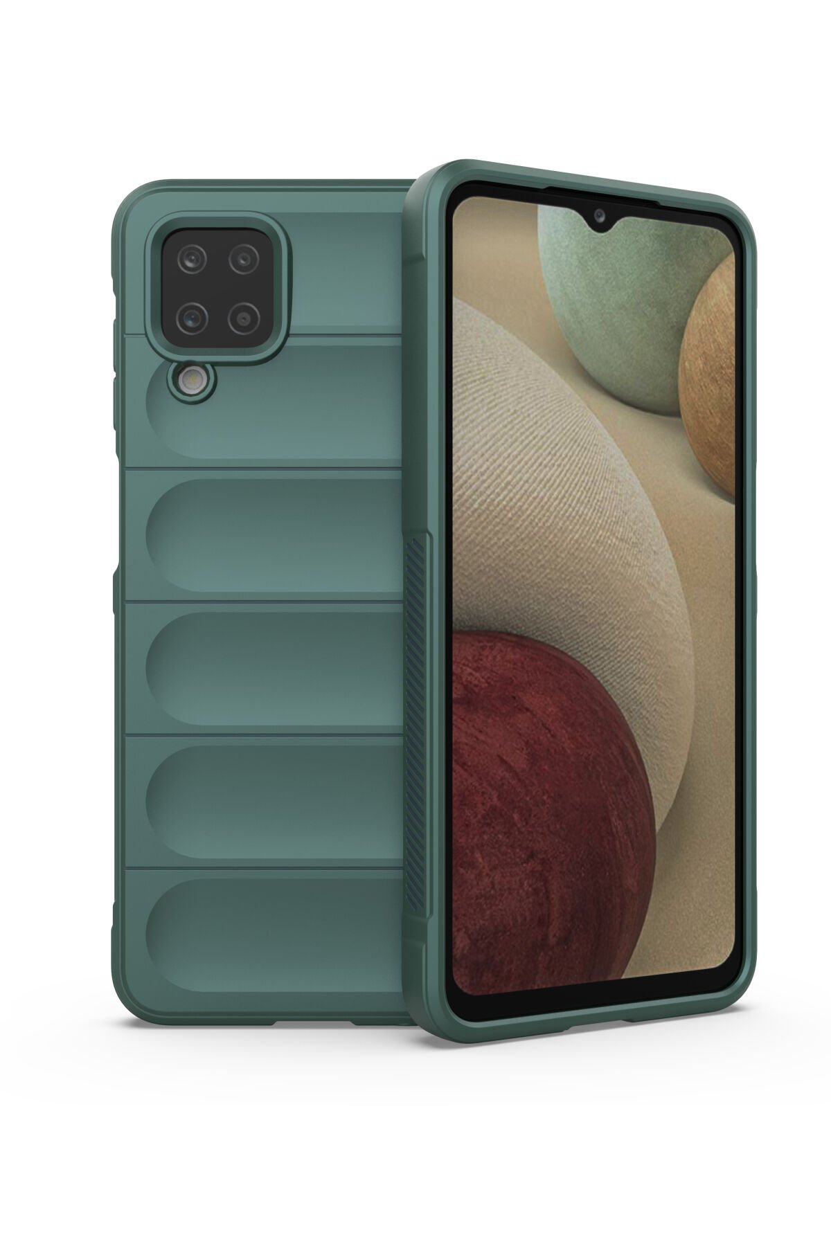 Newface Samsung Galaxy A12 Kılıf Auto Focus Karbon Kapak - Lacivert