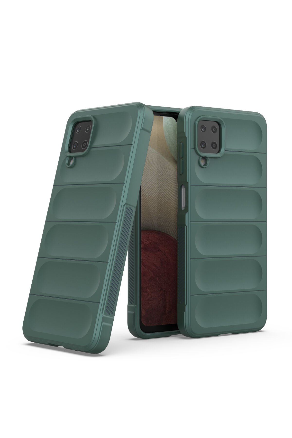 Newface Samsung Galaxy A12 Kılıf Auto Focus Karbon Kapak - Lacivert