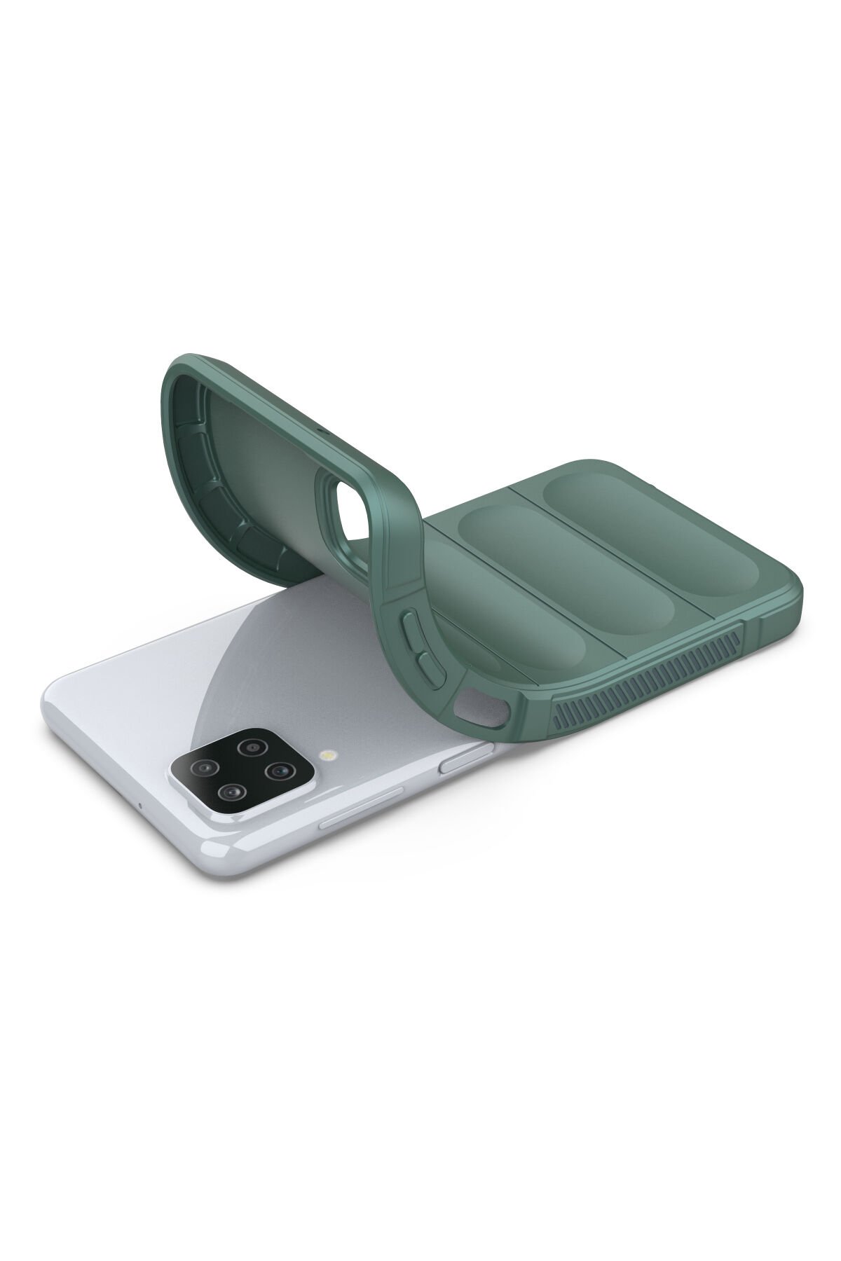 Newface Samsung Galaxy A12 Kılıf Auto Focus Karbon Kapak - Lacivert