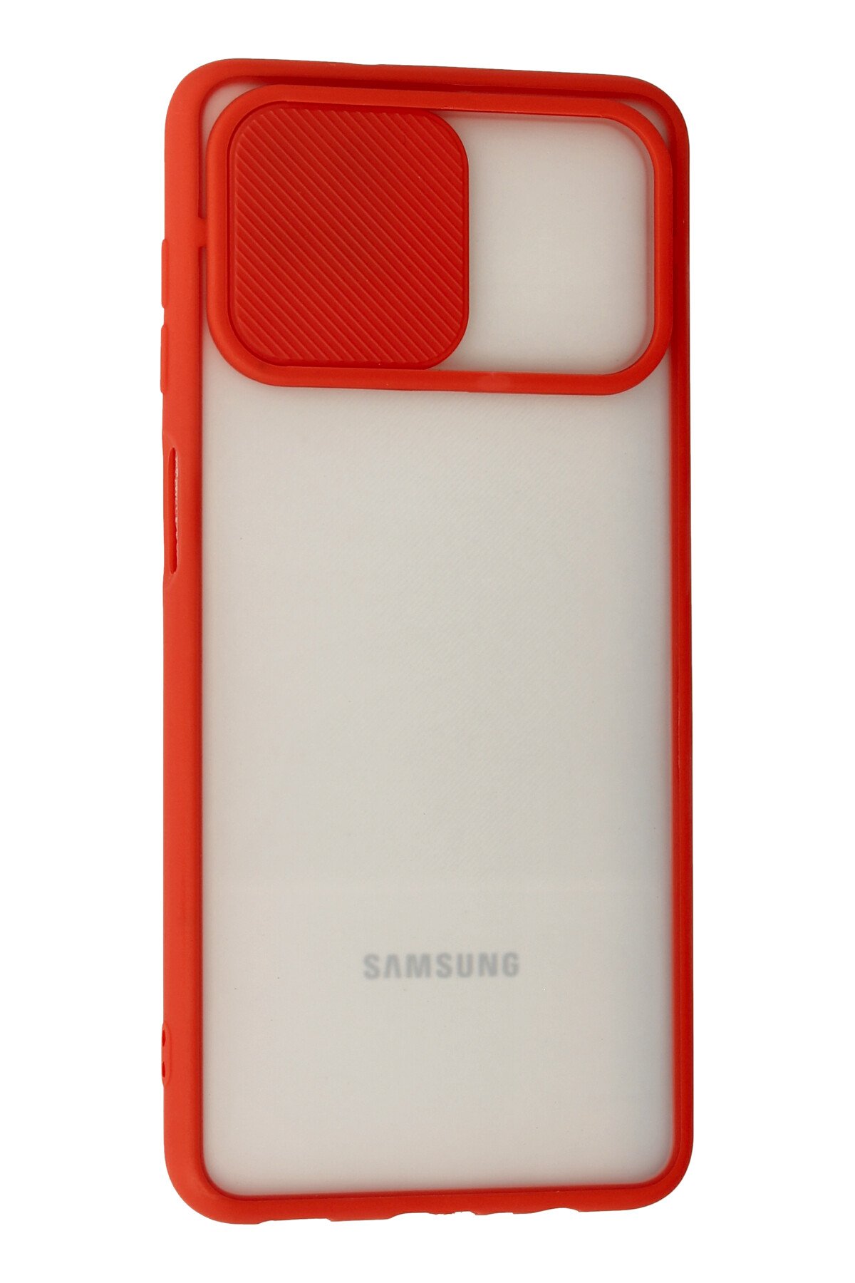 Newface Samsung Galaxy A12 Kılıf Glass Kapak - Siyah