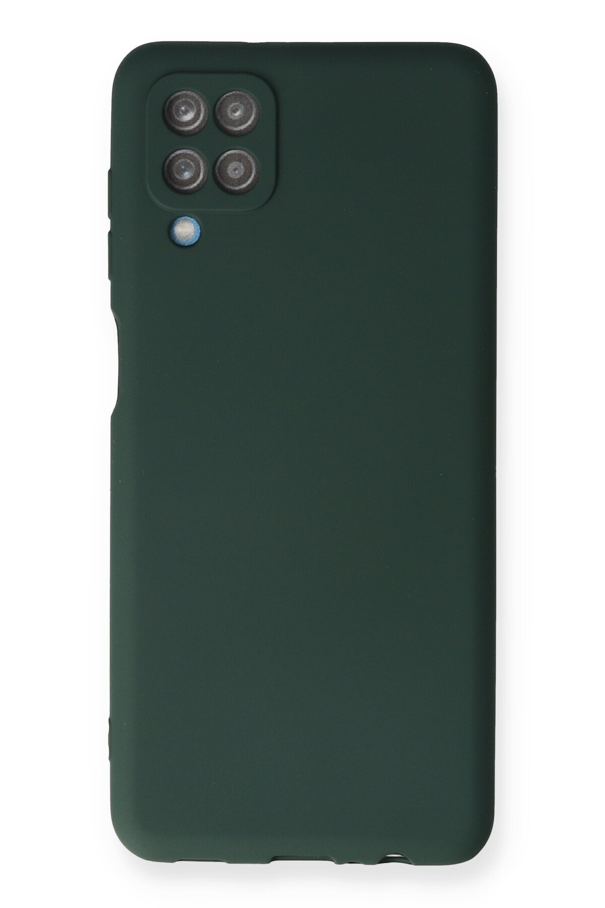 Newface Samsung Galaxy A12 Kılıf Glass Kapak - Siyah