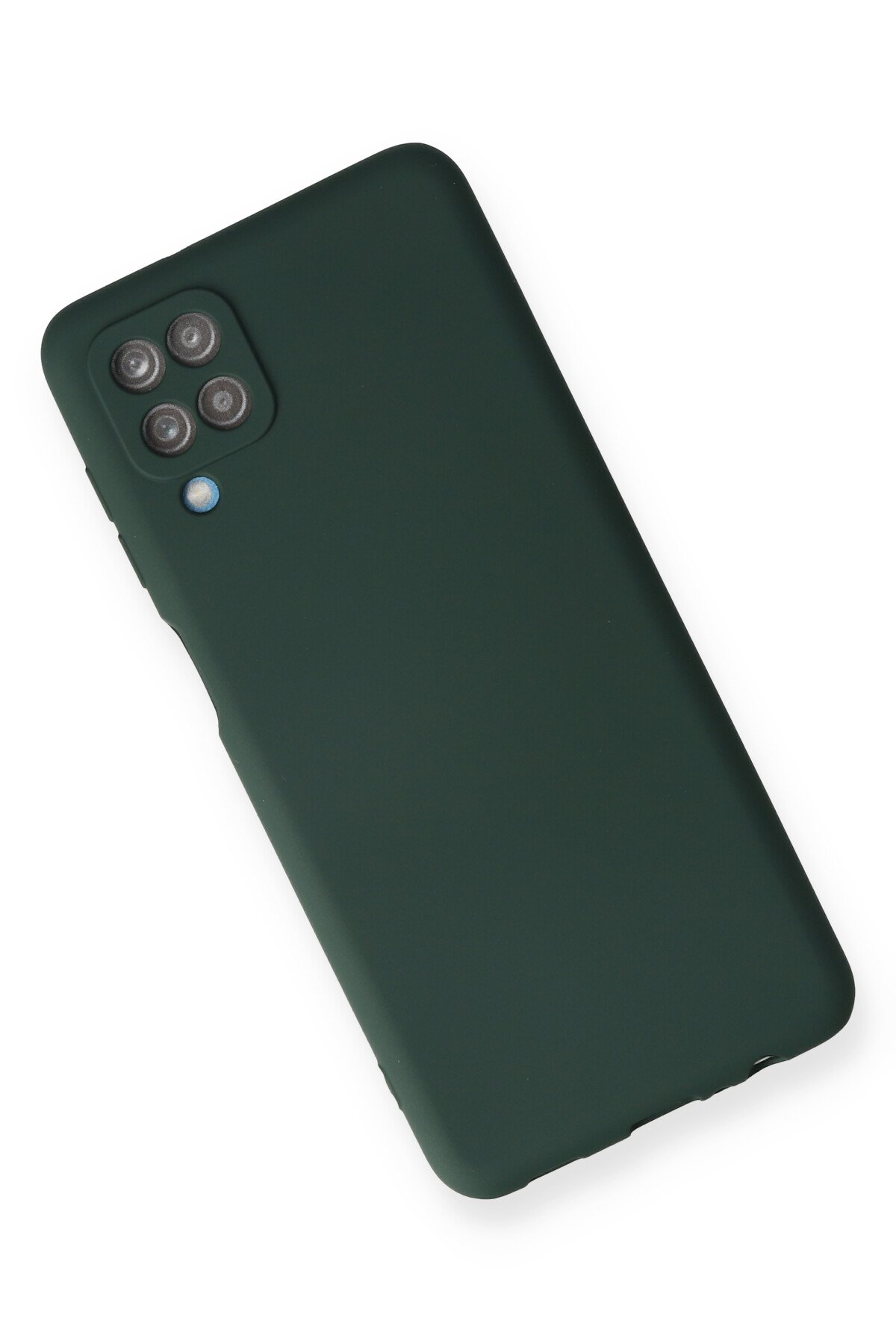 Newface Samsung Galaxy A12 Kılıf Glass Kapak - Siyah
