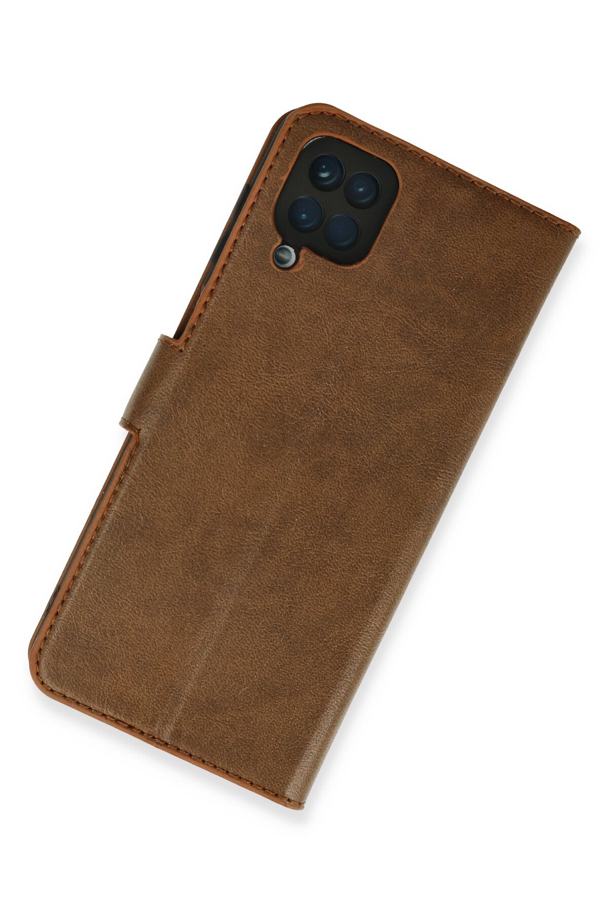 Newface Samsung Galaxy A12 Kılıf Palm Buzlu Kamera Sürgülü Silikon - Siyah