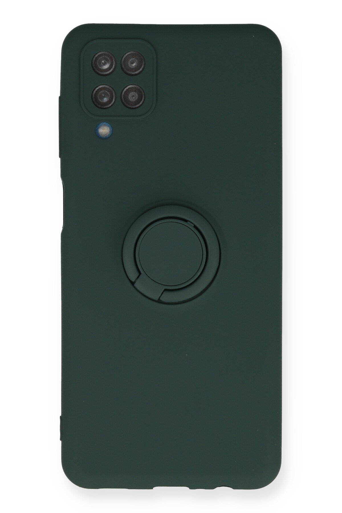 Newface Samsung Galaxy M12 Kılıf Pars Lens Yüzüklü Silikon - Yeşil