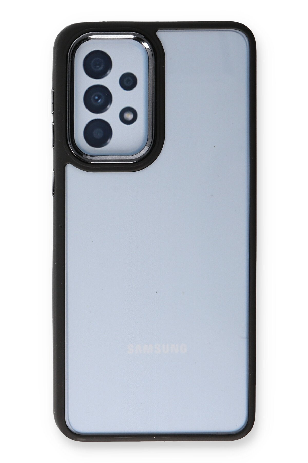 Newface Samsung Galaxy A13 4G Kılıf Razer Lensli Silikon - Açık Mavi