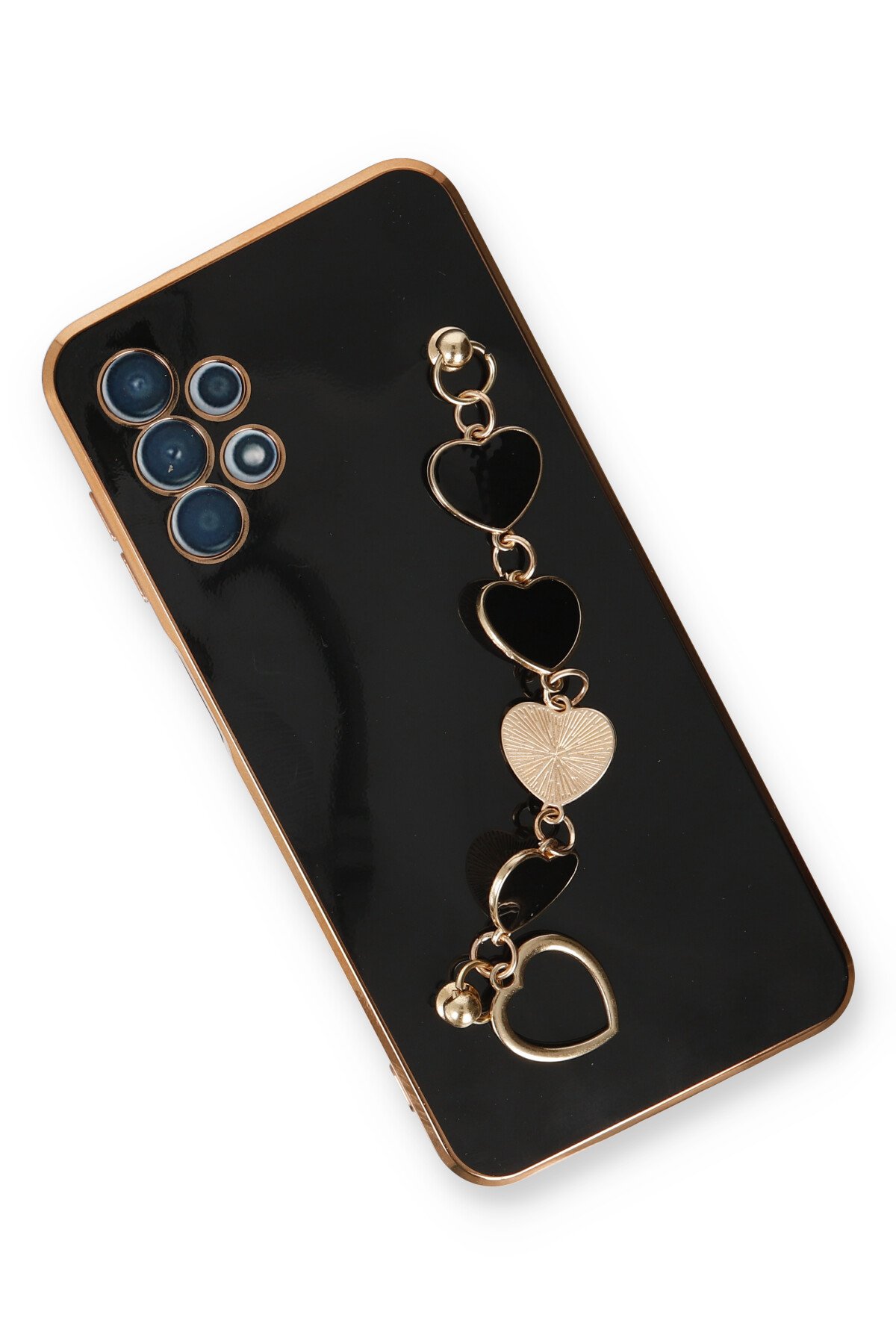 Newface Samsung Galaxy A13 4G Kılıf Pars Lens Yüzüklü Silikon - Gümüş