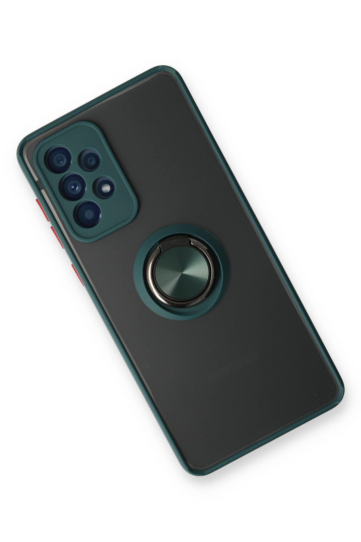 Newface Samsung Galaxy A13 4G Kılıf Palm Buzlu Kamera Sürgülü Silikon - Yeşil