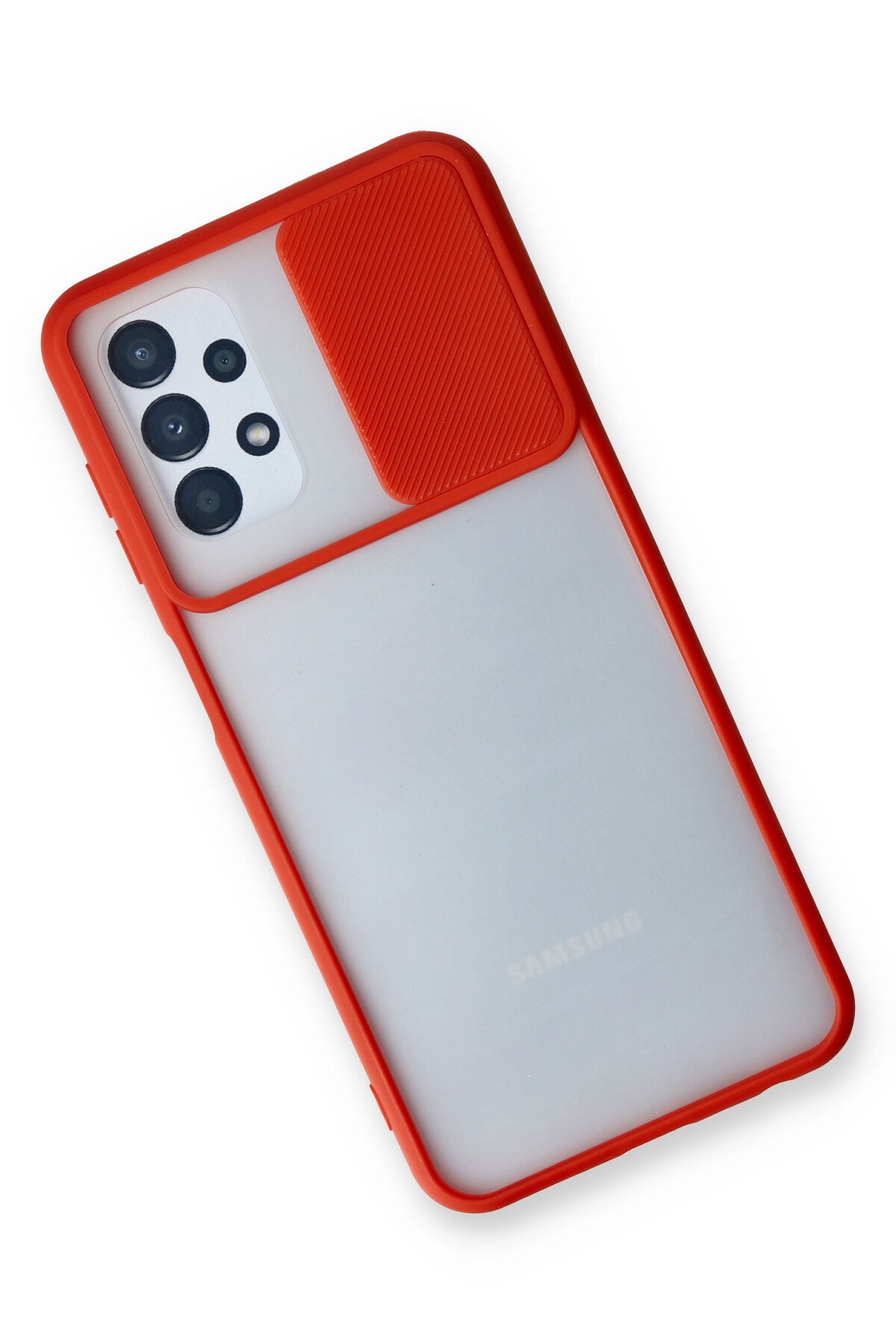 Newface Samsung Galaxy A13 4G Kılıf Glass Kapak - Beyaz