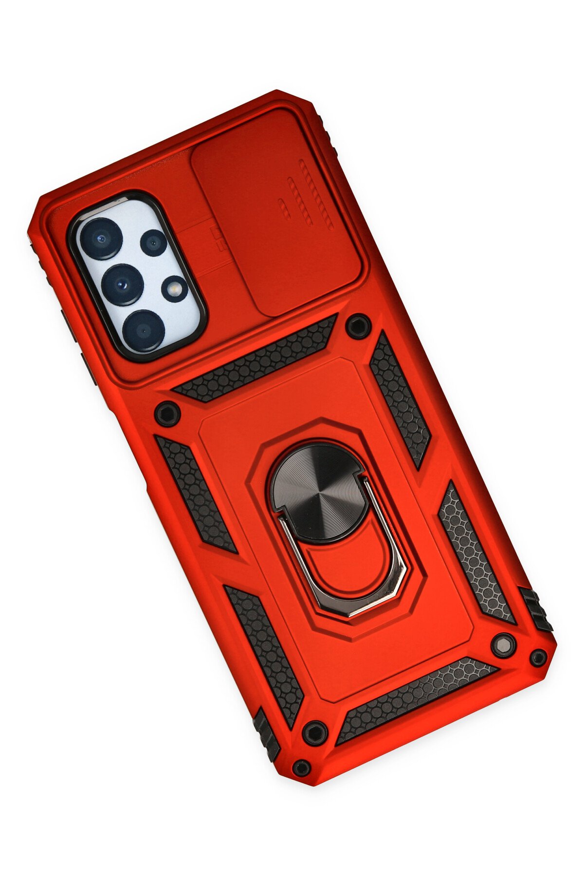 Newface Samsung Galaxy A13 4G Kılıf Montreal Yüzüklü Silikon Kapak - Buz Mavi