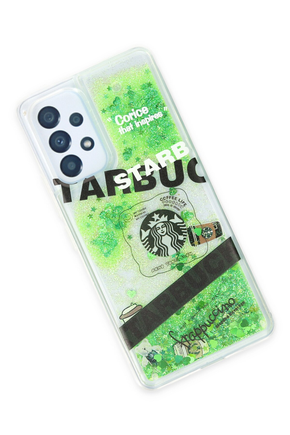 Newface Samsung Galaxy A13 4G Kılıf Starbuck Sulu Silikon - Koyu Yeşil