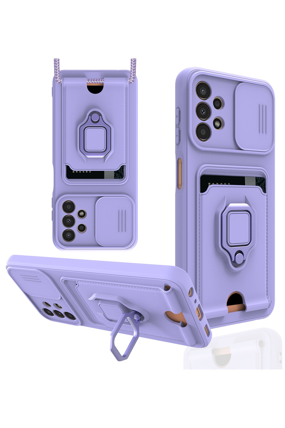 Newface Samsung Galaxy A13 4G Kılıf Volet Silikon - Siyah