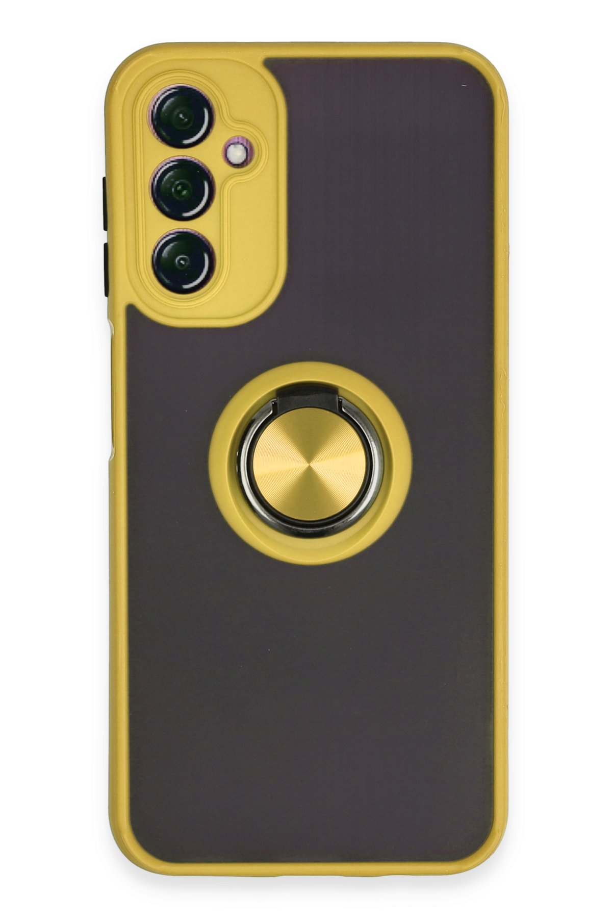 Newface Samsung Galaxy A14 4G Kılıf Sofya Yüzüklü Silikon Kapak - Gümüş