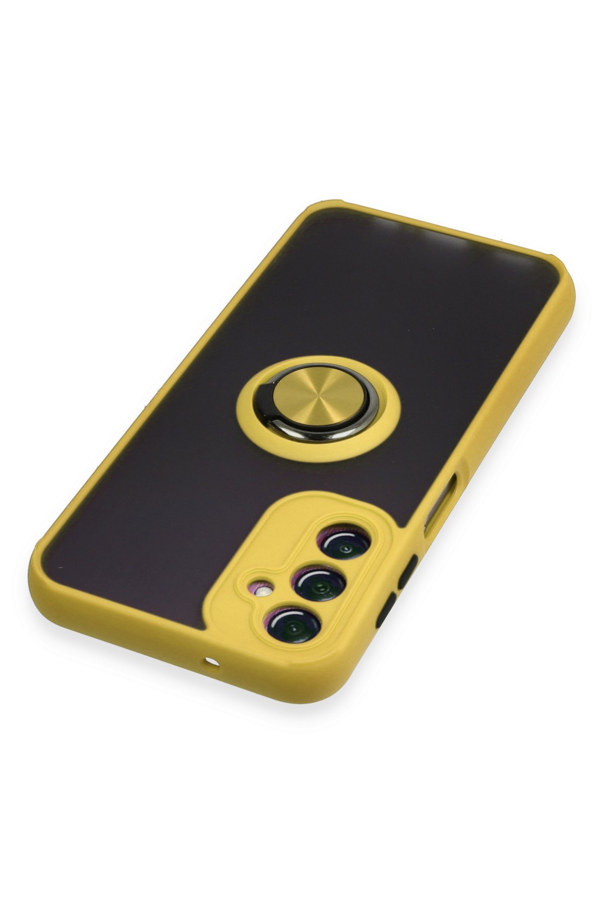 Newface Samsung Galaxy A14 4G Kılıf Sofya Yüzüklü Silikon Kapak - Gümüş