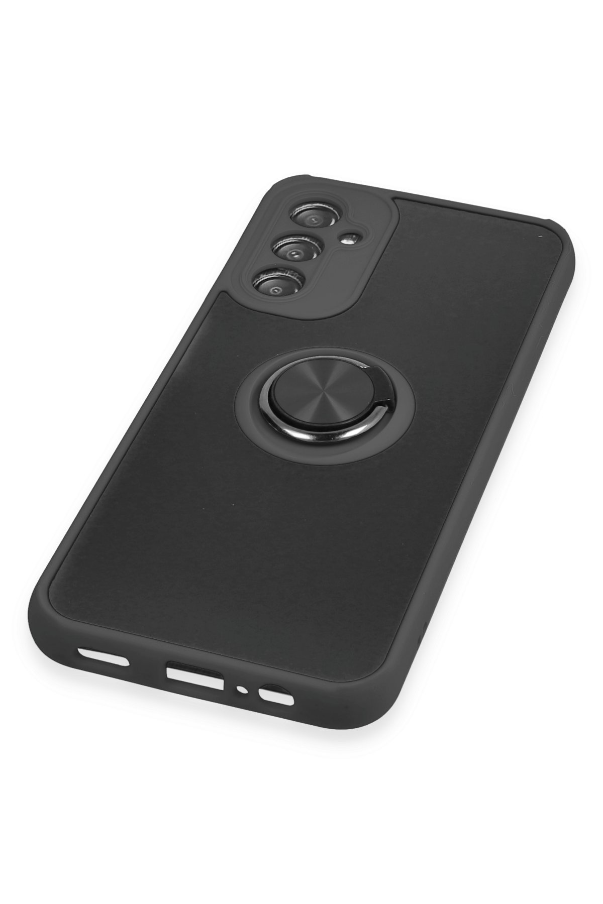 Newface Samsung Galaxy A14 4G Kılıf Zuma Kartvizitli Yüzüklü Silikon - Siyah