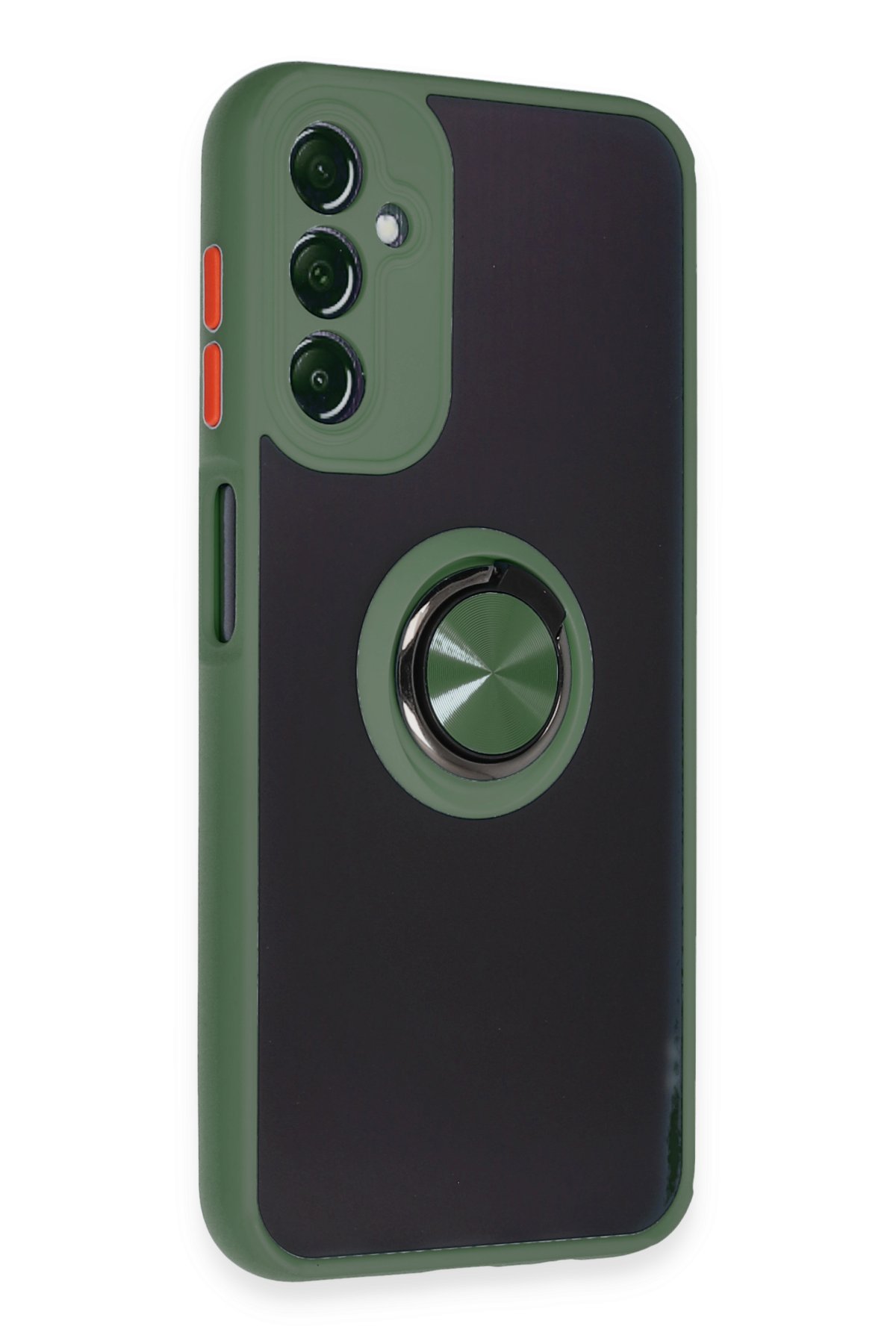 Newface Samsung Galaxy A14 4G Kılıf Sofya Yüzüklü Silikon Kapak - Siyah