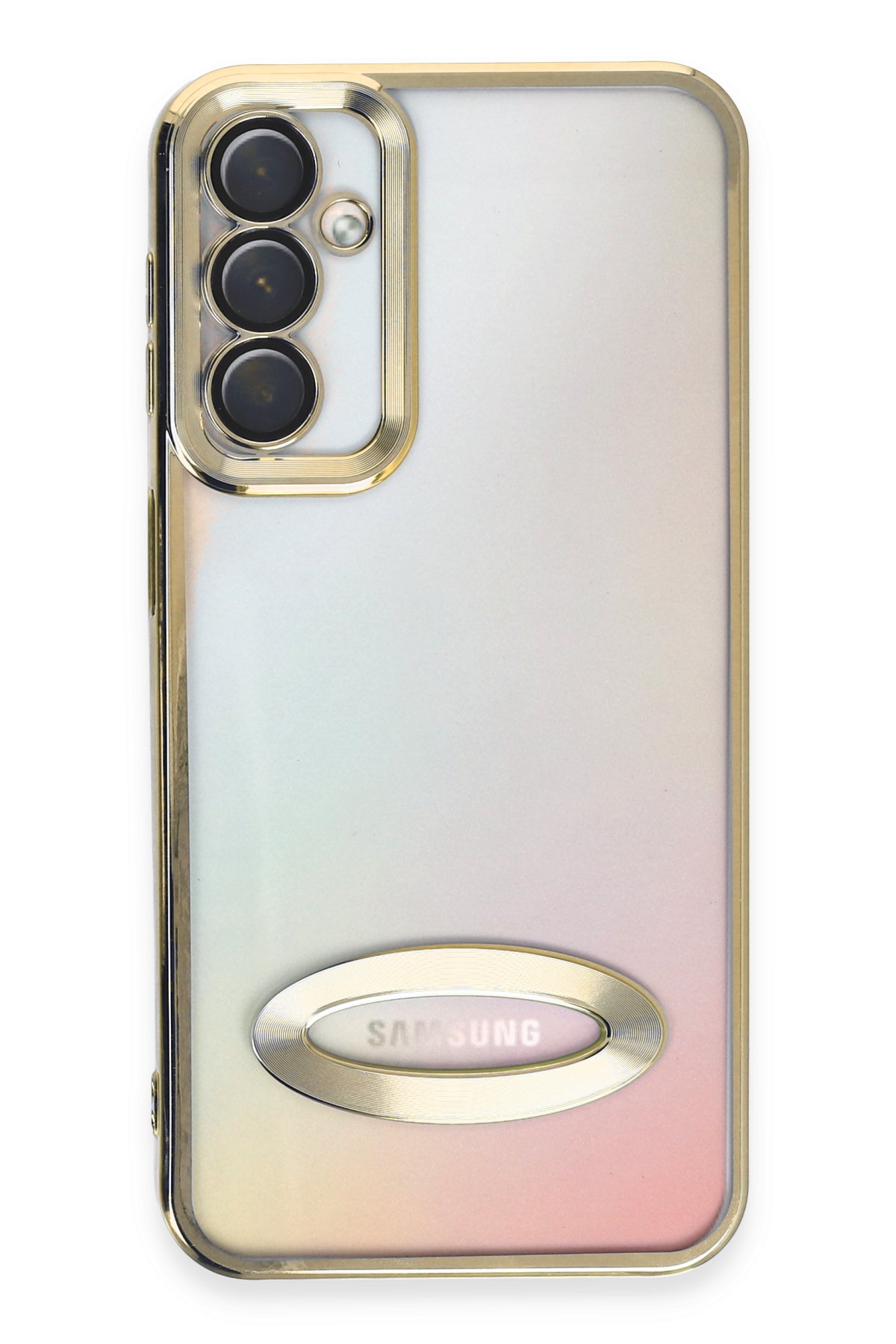 Newface Samsung Galaxy A14 4G Kılıf Pars Lens Yüzüklü Silikon - Yeşil