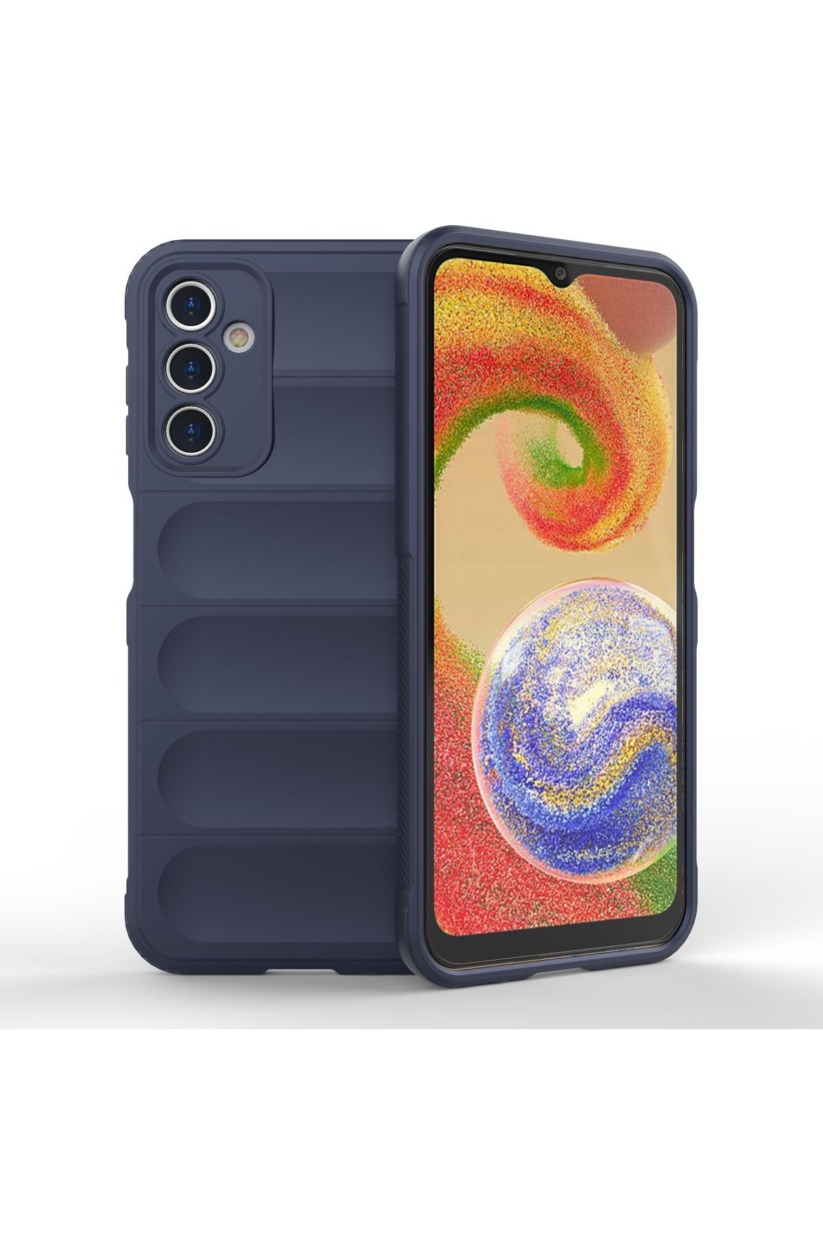 Newface Samsung Galaxy A14 4G Kılıf Pars Lens Yüzüklü Silikon - Kırmızı