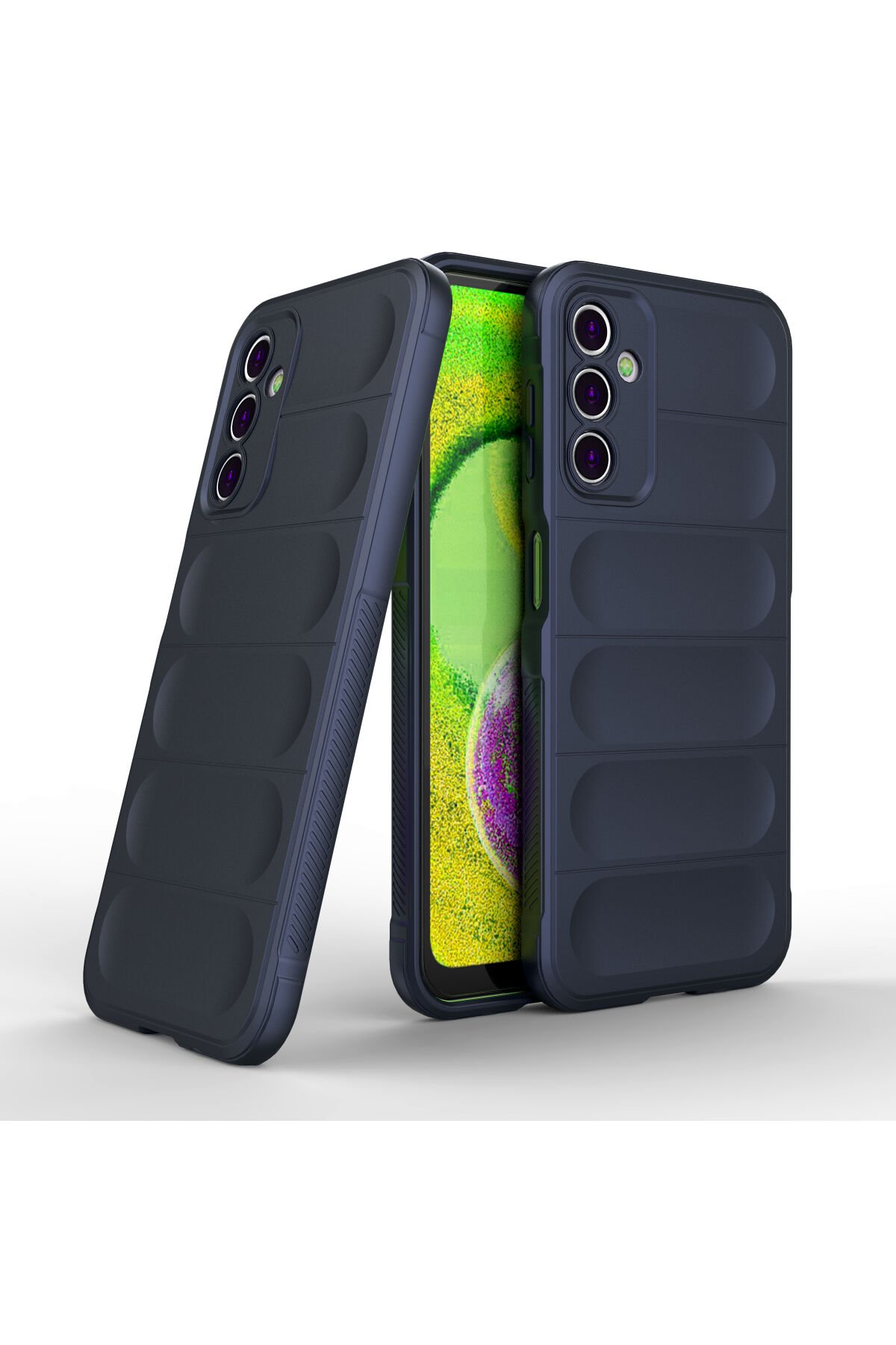 Newface Samsung Galaxy A14 4G Kılıf Pars Lens Yüzüklü Silikon - Kırmızı