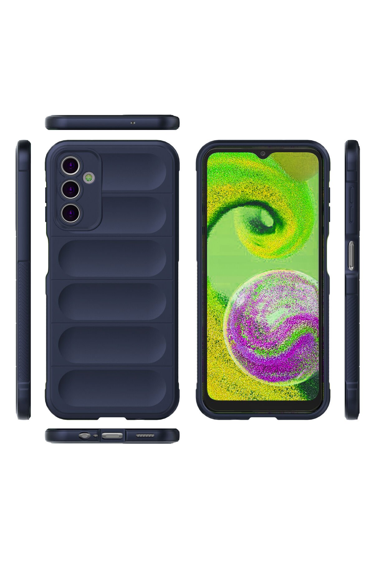 Newface Samsung Galaxy A14 4G Kılıf Pars Lens Yüzüklü Silikon - Kırmızı