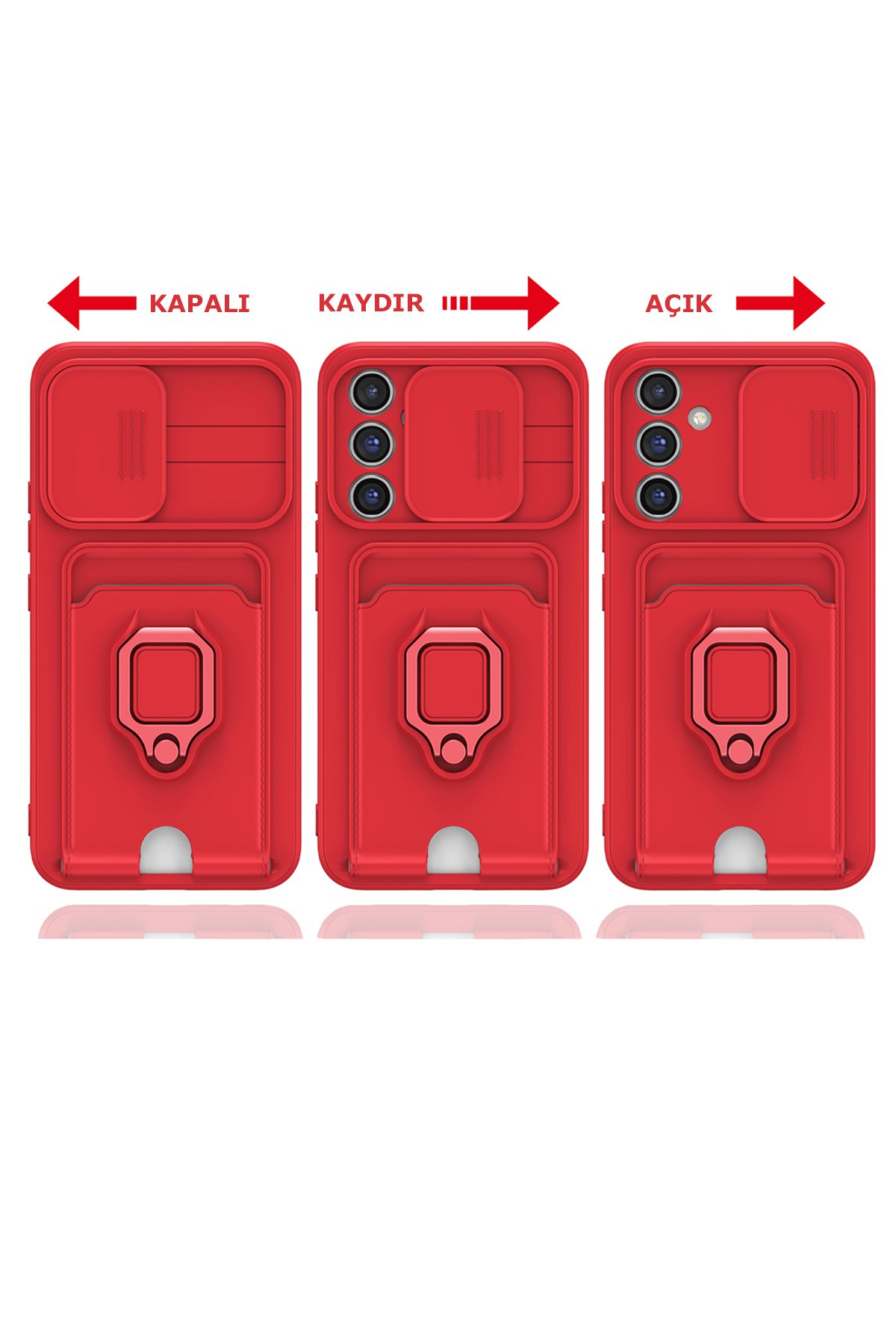 Newface Samsung Galaxy A14 4G Kılıf Montreal Silikon Kapak - Kırmızı