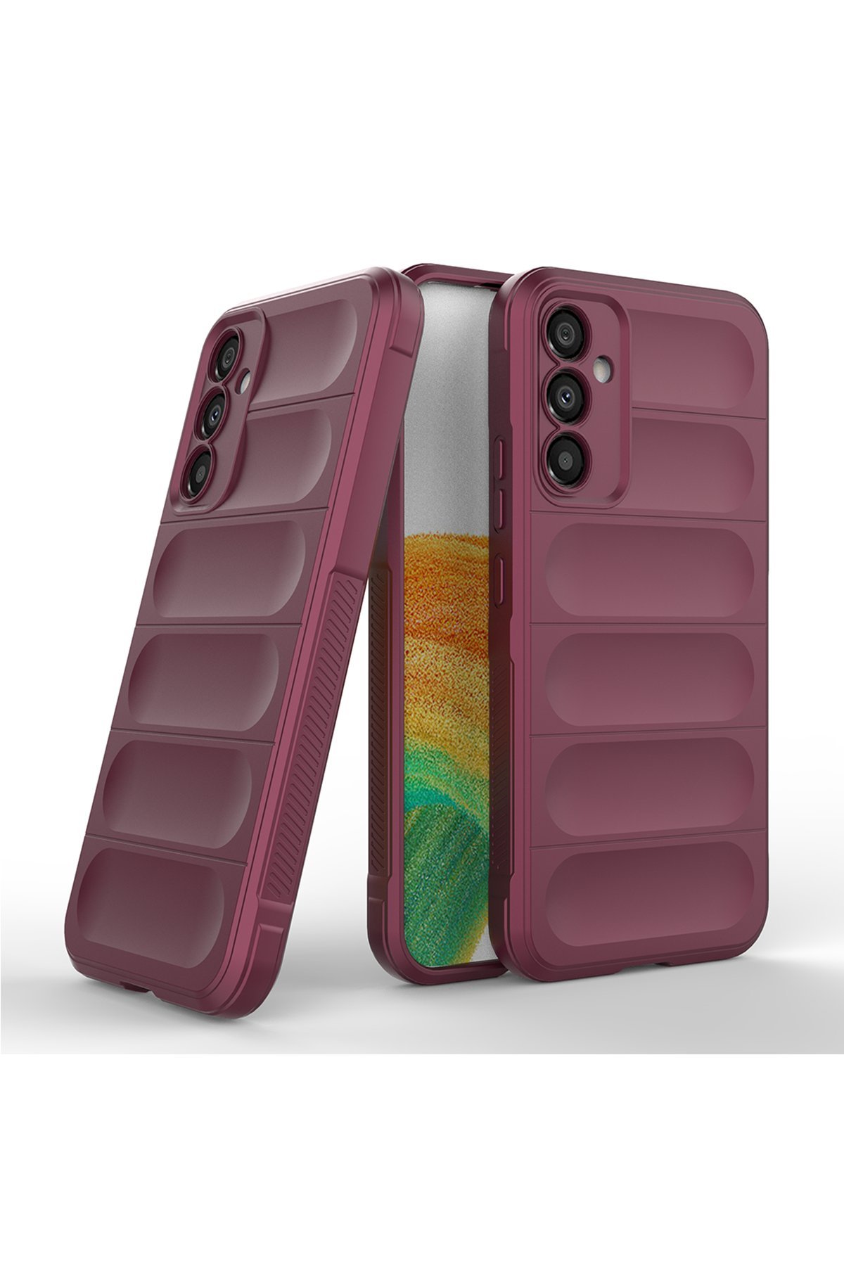 Newface Samsung Galaxy A15 4G Kılıf Joy Lens Standlı Kapak - Koyu Yeşil