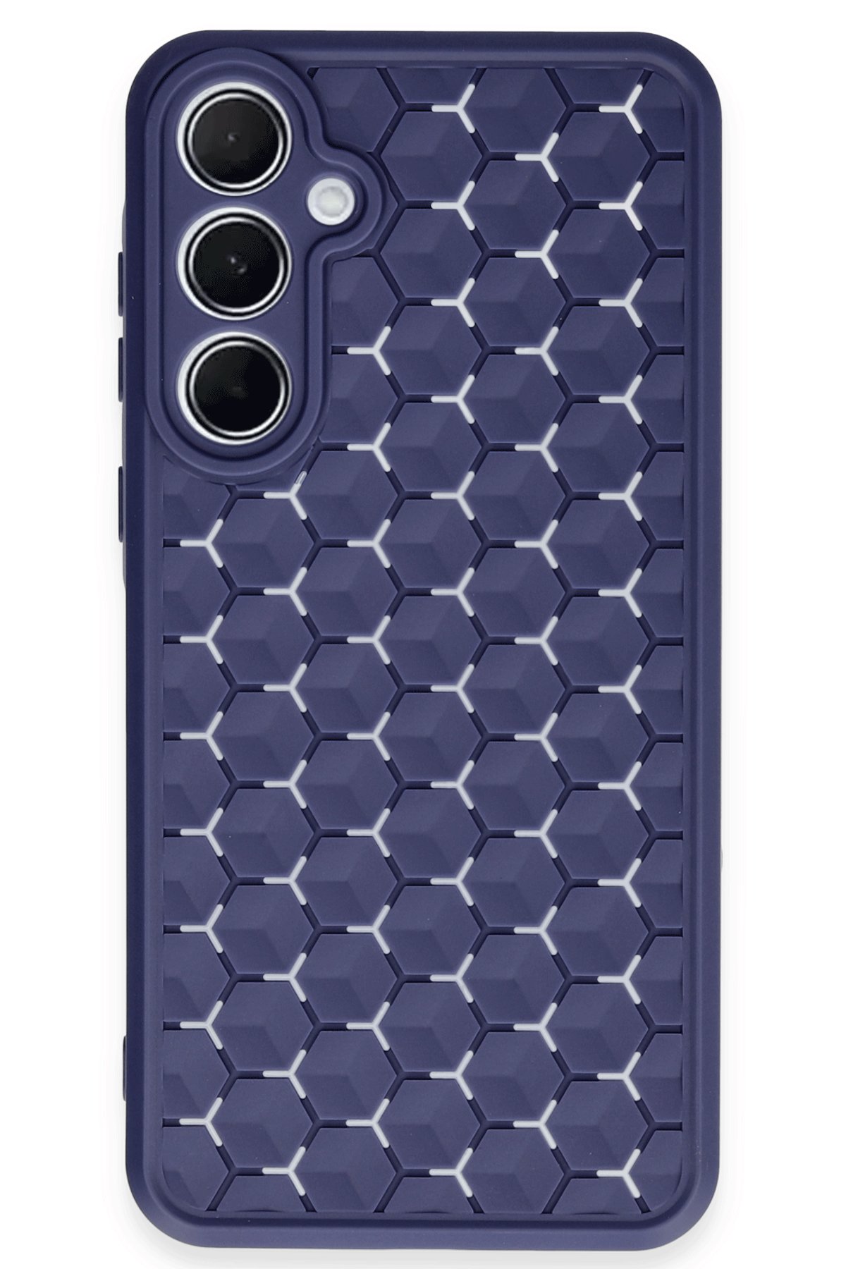 Newface Samsung Galaxy A15 4G Kılıf Petek Silikon Kapak - Lacivert