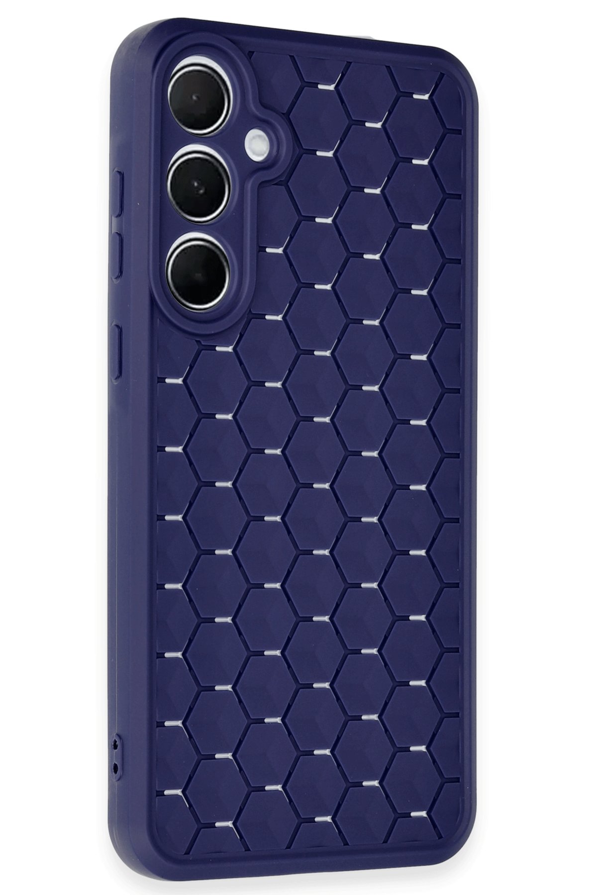 Newface Samsung Galaxy A15 4G Kılıf Petek Silikon Kapak - Lacivert