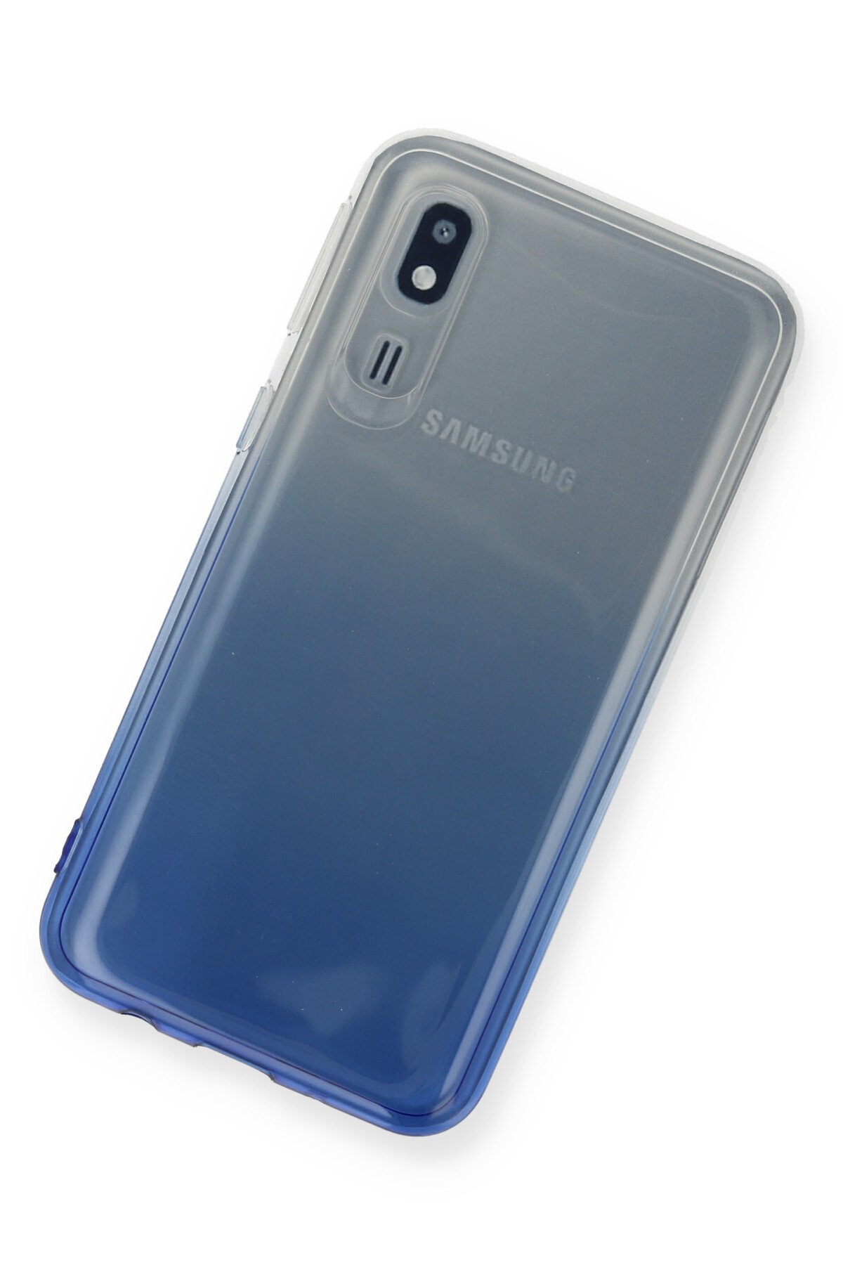 Newface Samsung Galaxy A2 Core Kılıf Lüx Çift Renkli Silikon - Mavi