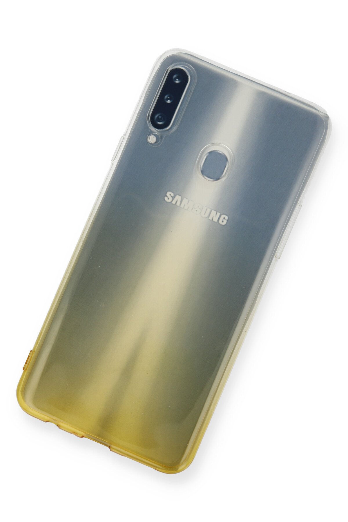 Newface Samsung Galaxy A20S Kılıf First Silikon - Turuncu