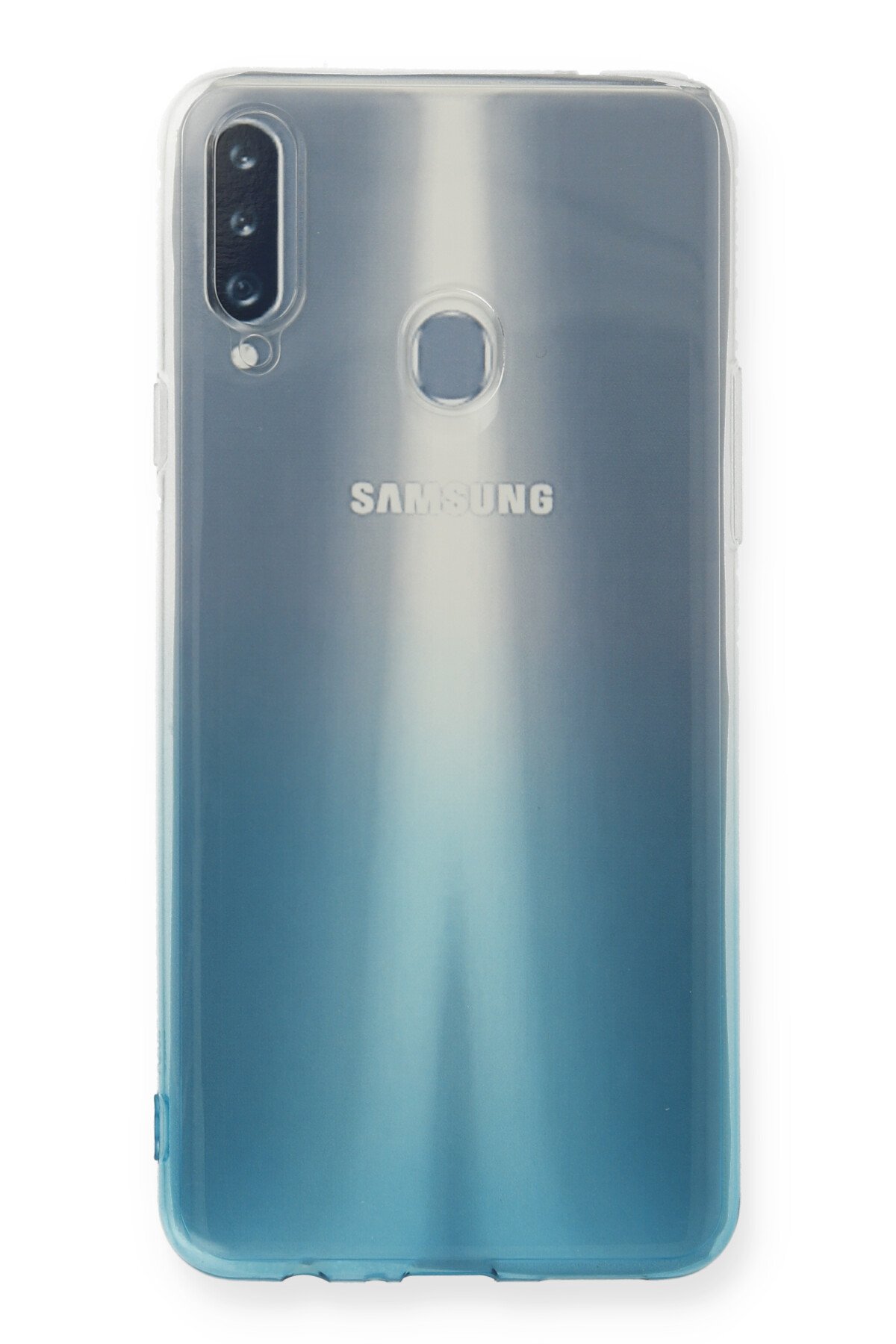 Newface Samsung Galaxy A20S Kılıf Nano içi Kadife  Silikon - Koyu Yeşil