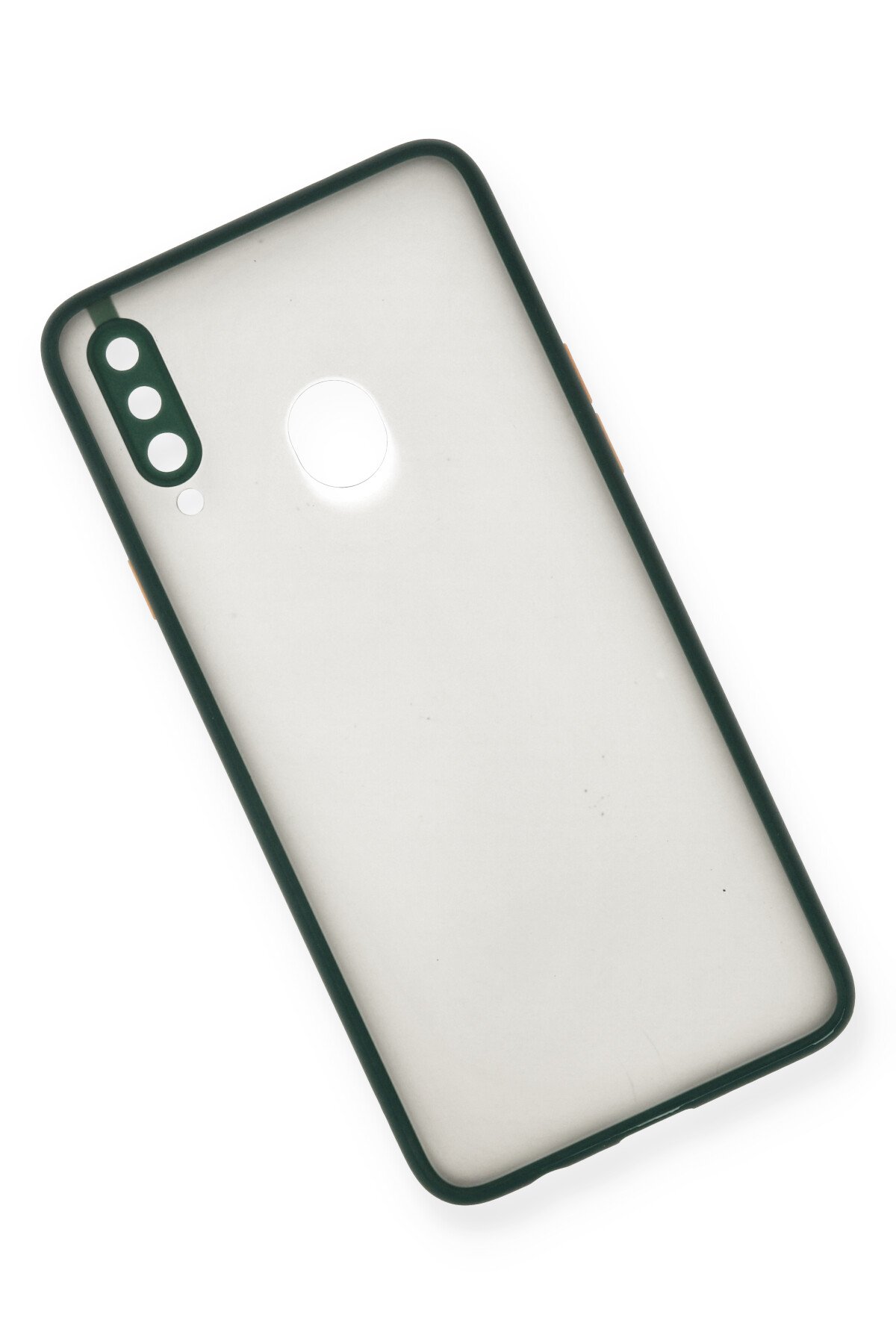 Newface Samsung Galaxy A20S Kılıf İkon Silikon - Koyu Yeşil