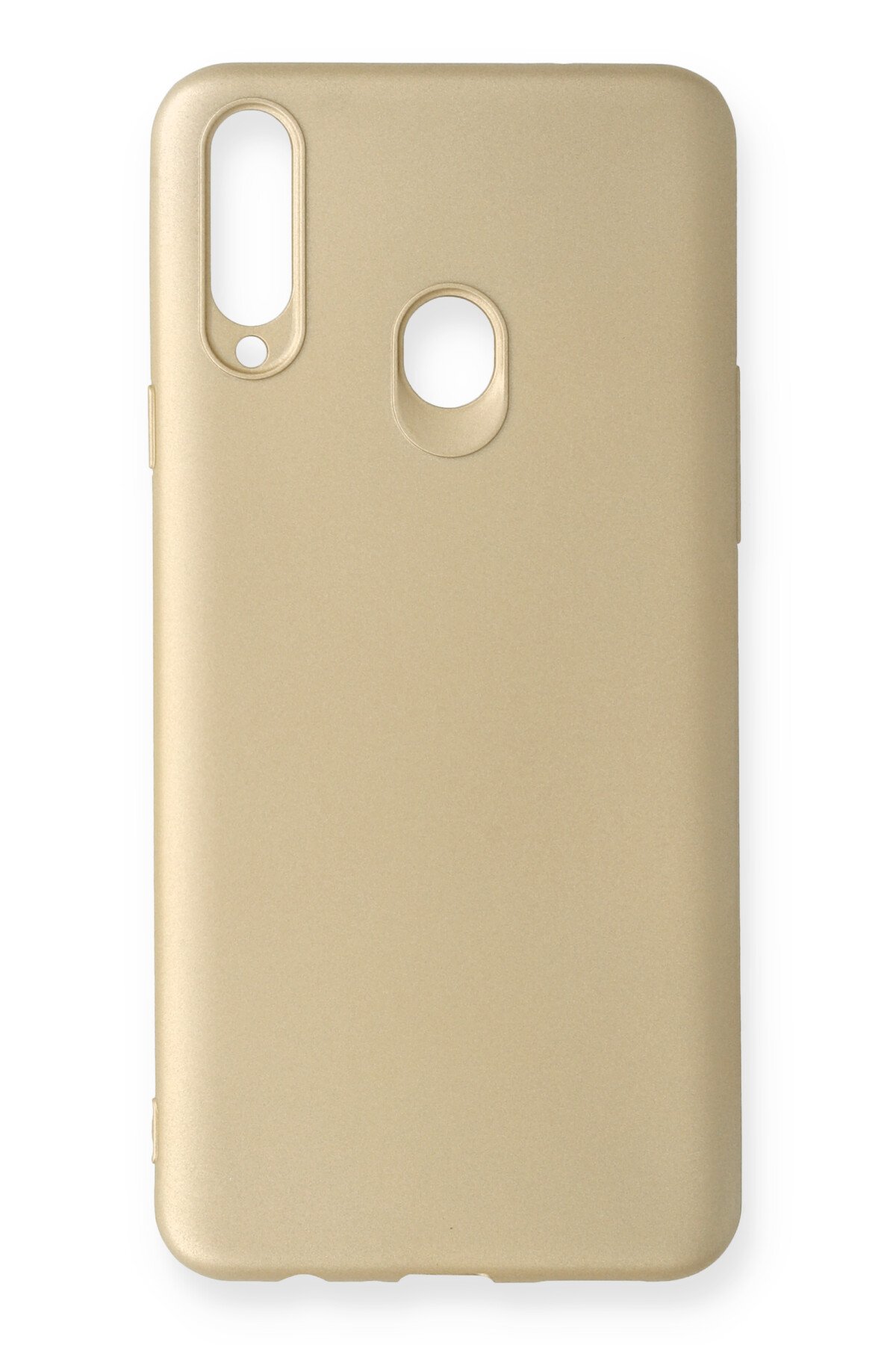 Newface Samsung Galaxy A20S Kılıf Nano içi Kadife Silikon - Pudra