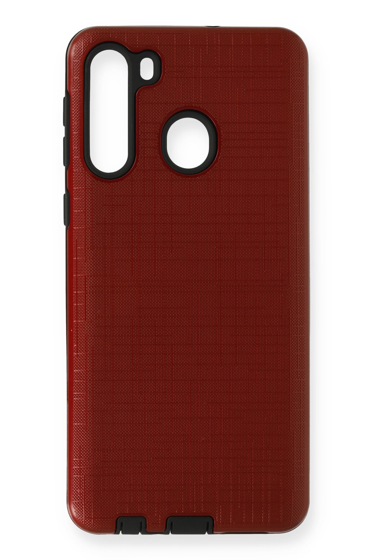 Newface Samsung Galaxy A21 Kılıf Gros Yüzüklü Silikon - Gümüş