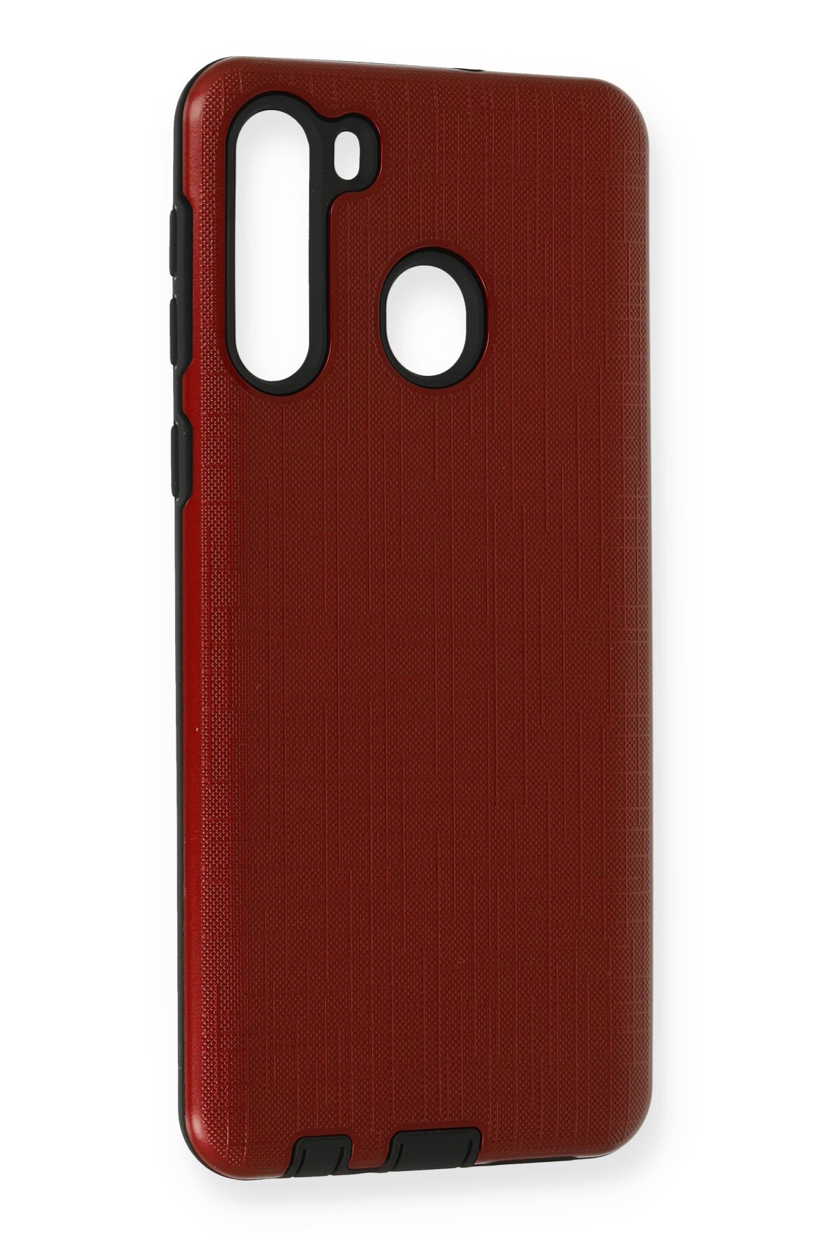 Newface Samsung Galaxy A21 Kılıf Gros Yüzüklü Silikon - Gümüş