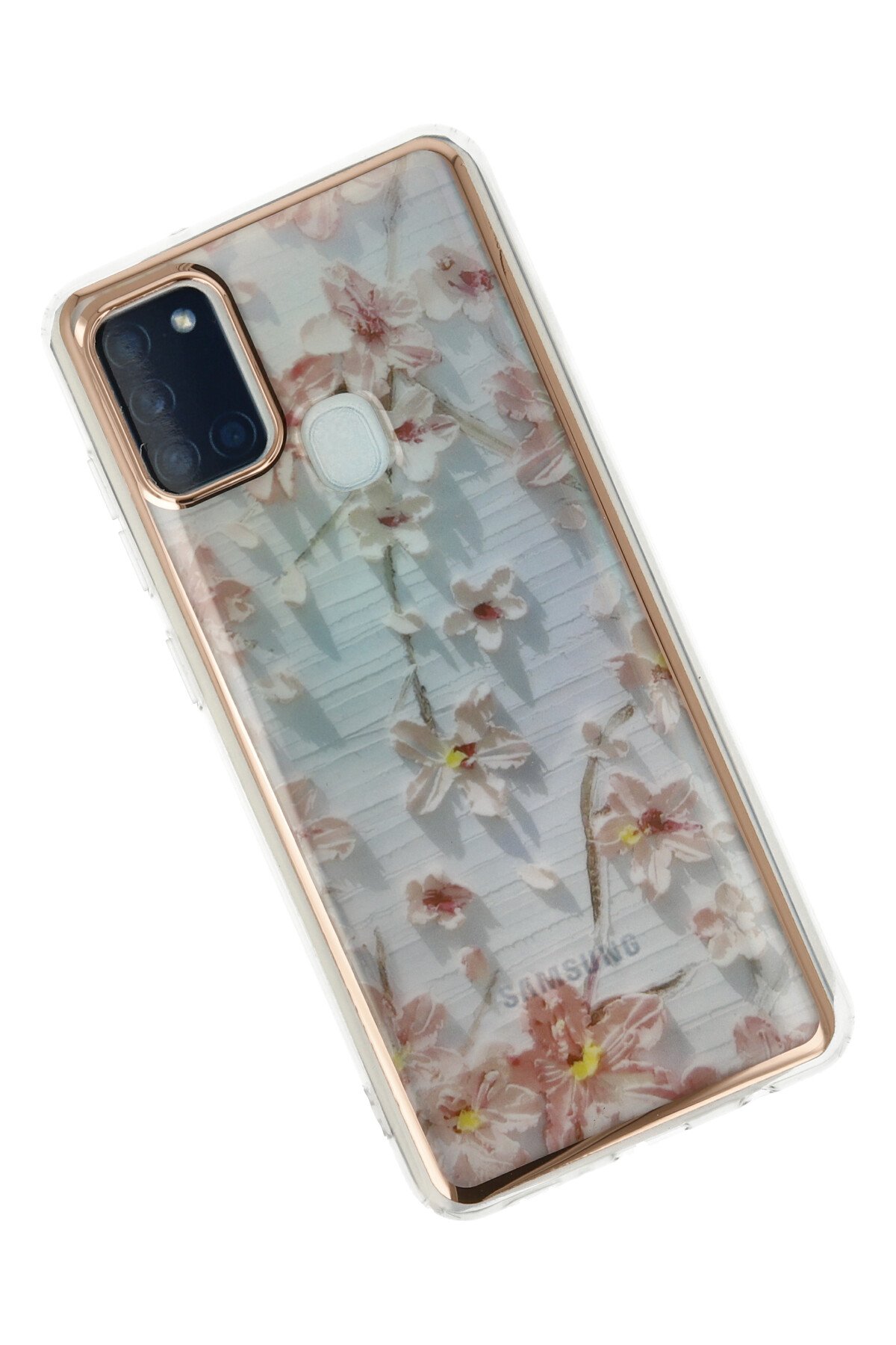 Newface Samsung Galaxy A21S Kılıf Nano içi Kadife Silikon - Turuncu