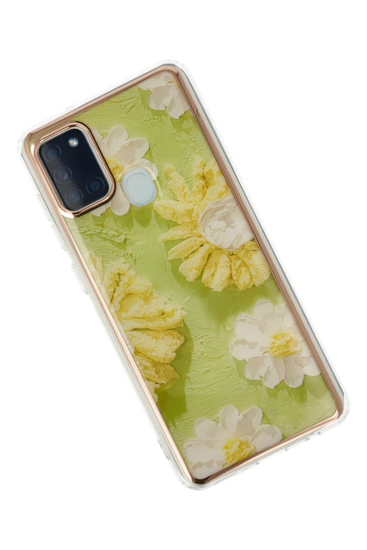 Newface Samsung Galaxy A21S Kılıf Nano içi Kadife Silikon - Turuncu